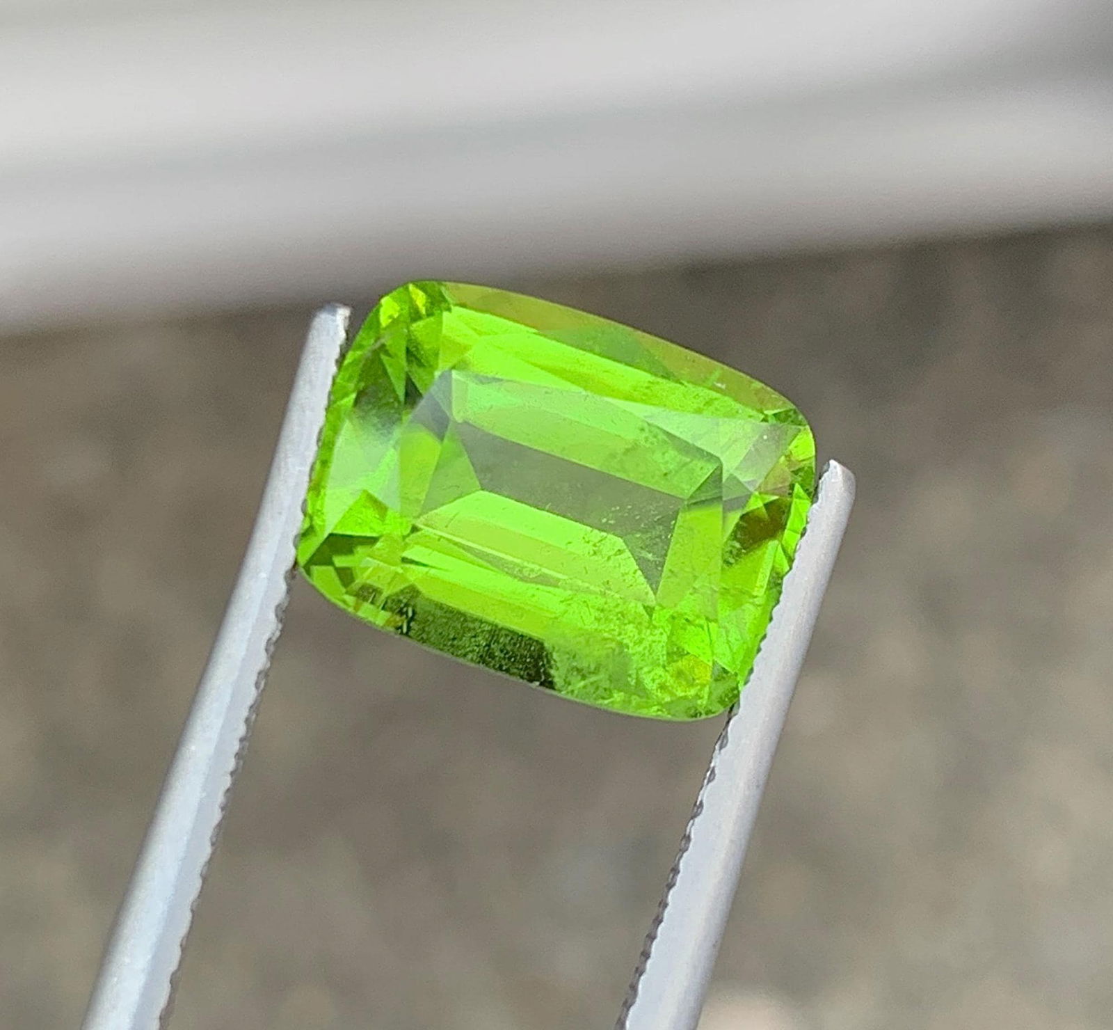 Natural Peridot Gemstones, Top Color Emerald Cut Peridot Loose Gemstone From Pakistan, August - 13