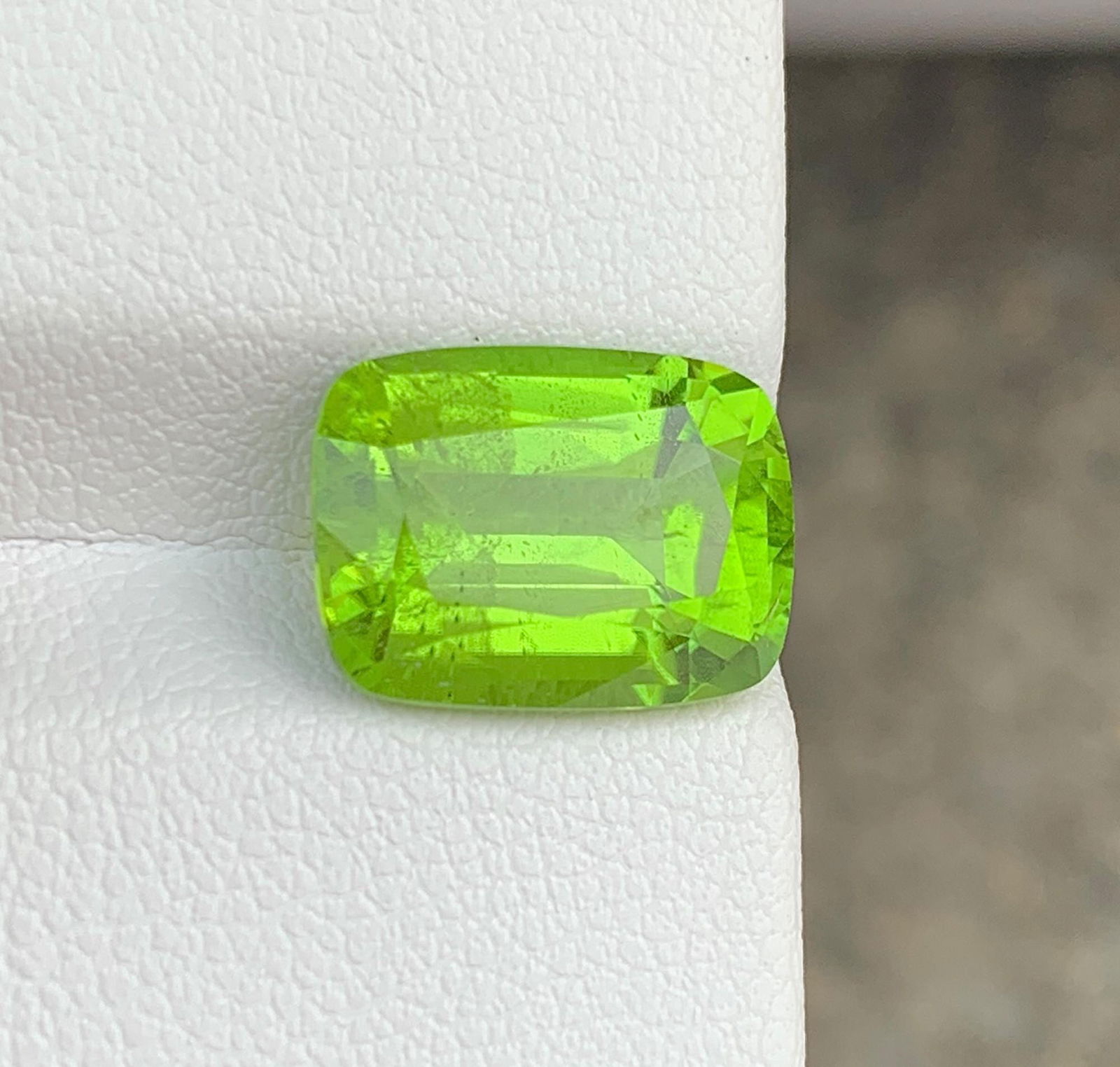 Natural Peridot Gemstones, Top Color Emerald Cut Peridot Loose Gemstone From Pakistan, August - 4