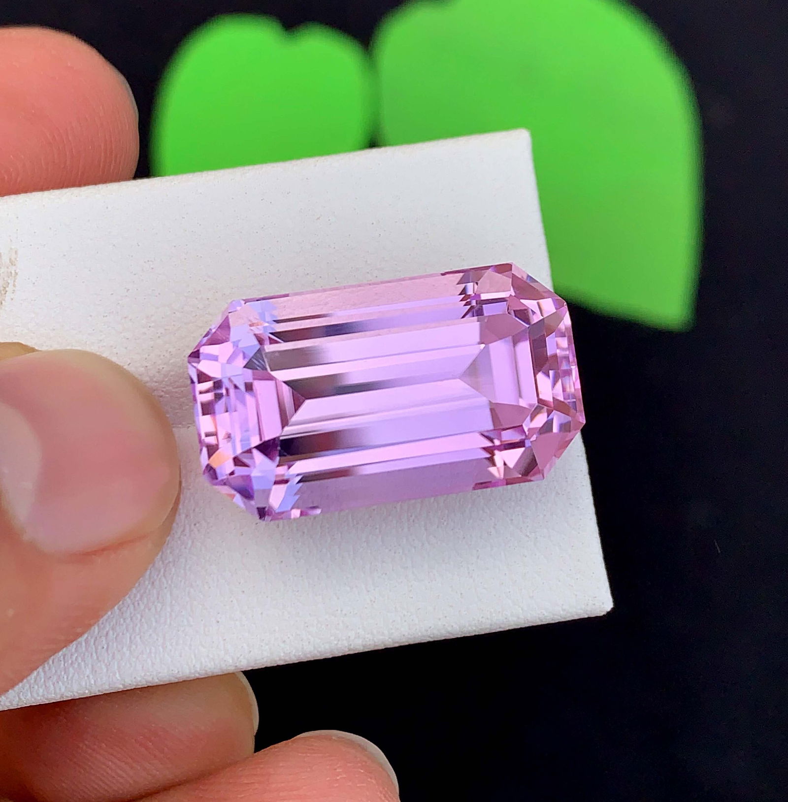 Natural Pink Kunzite Gemstone: 55.40 Carat Emerald Cut, November Birthstone - 10