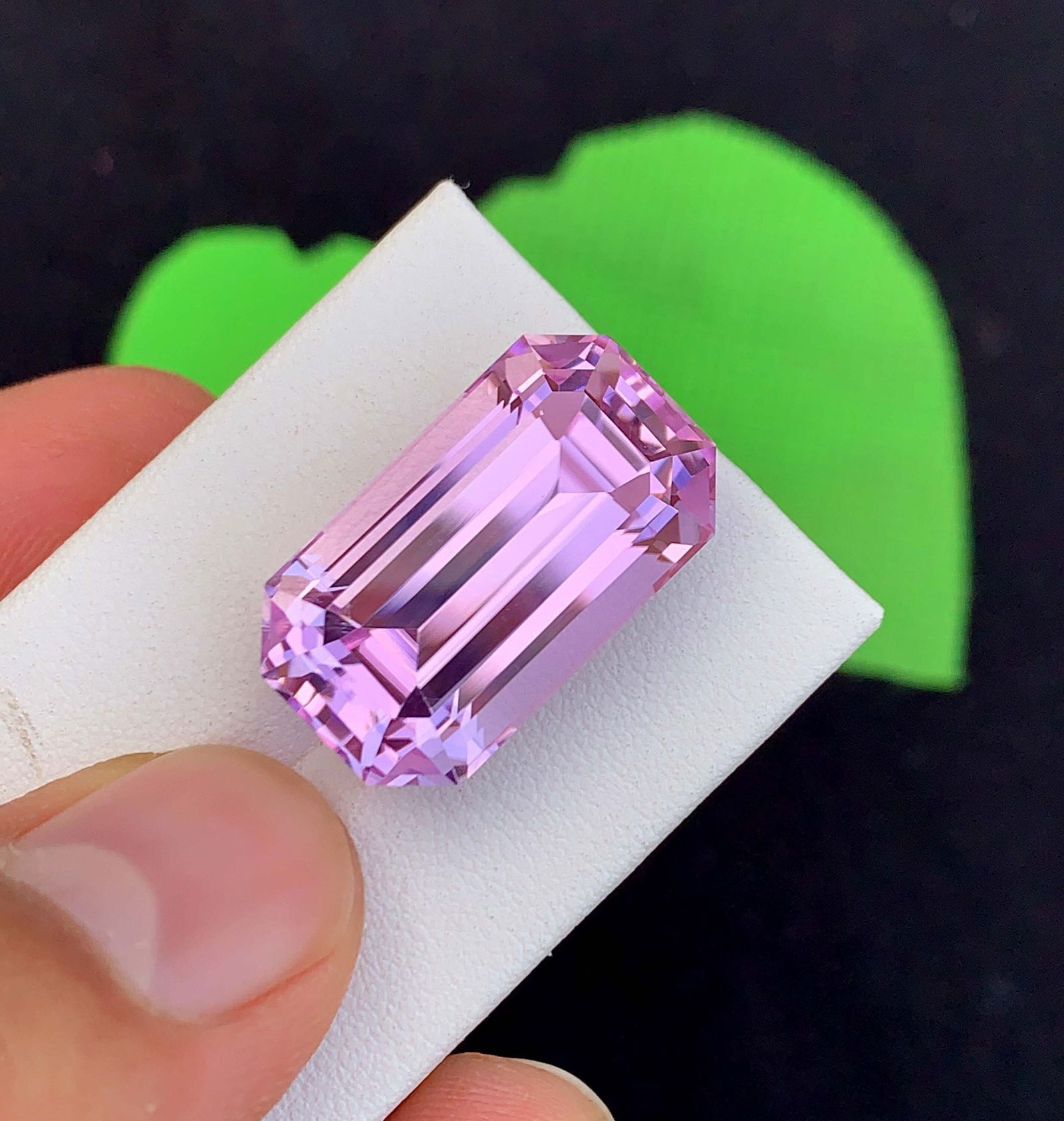 Natural Pink Kunzite Gemstone: 55.40 Carat Emerald Cut, November Birthstone: Materials: Gemstone: Kunzite Carat weight: 55.40 About this item Natural Pink Kunzite Gemstone, Faceted Emerald Cut, For Jewelry Kunzite, November Birthstone Weight : 55.40 Carat Dimensions : 26*17*14