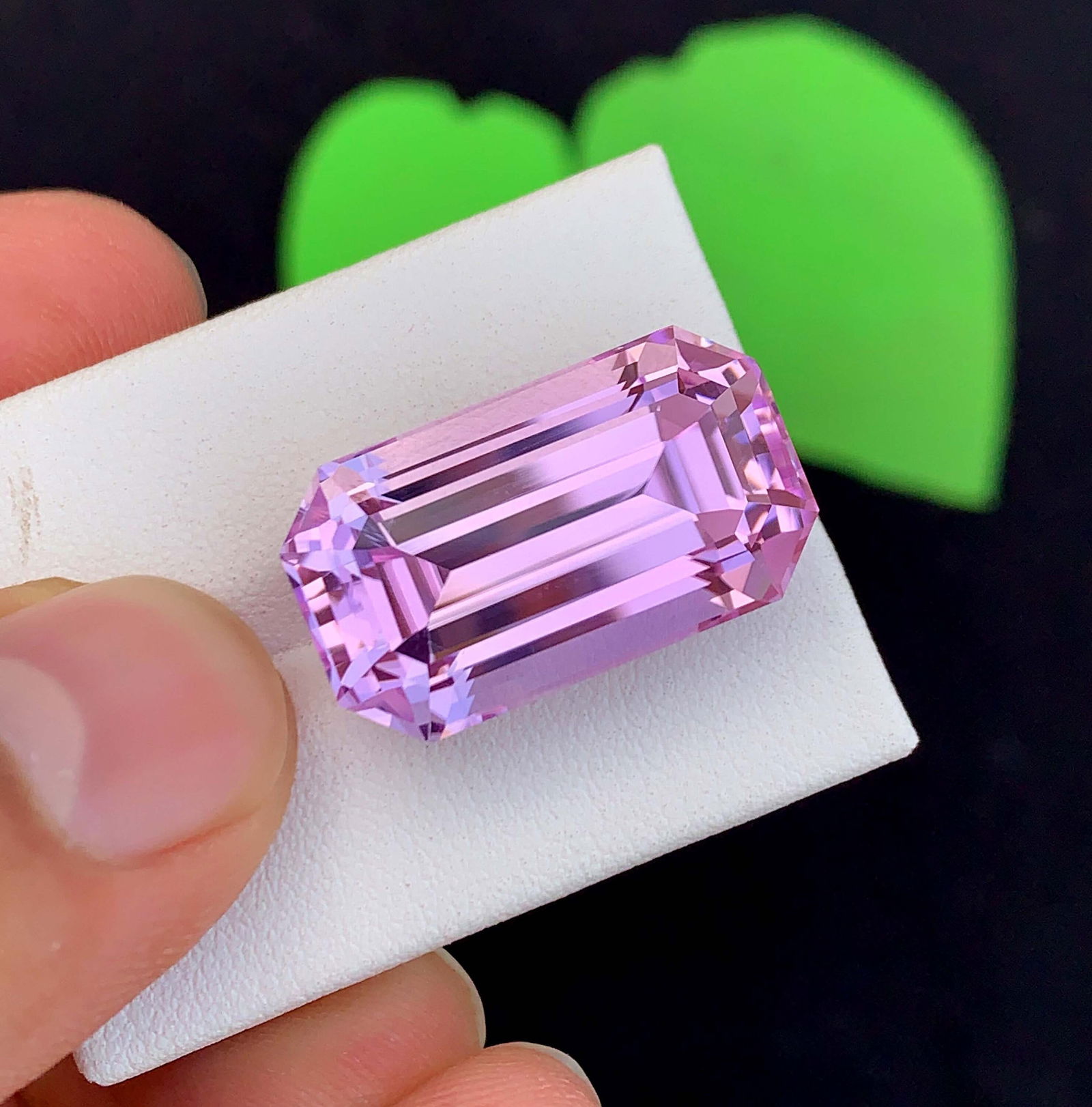 Natural Pink Kunzite Gemstone: 55.40 Carat Emerald Cut, November Birthstone - 9