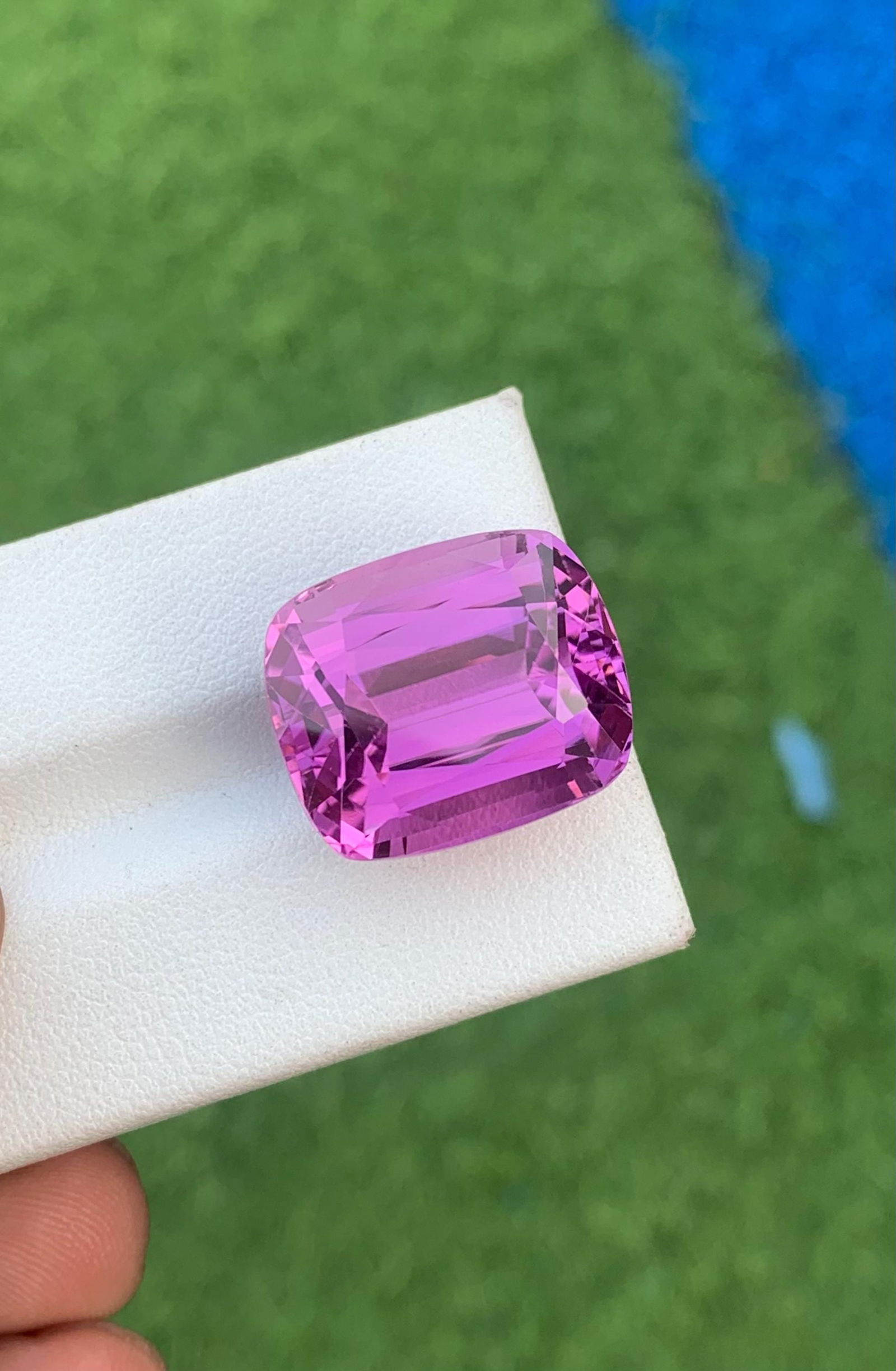 Purplish Pink Kunzite Gemstone, 29.92 Carat Cushion Cut - 8
