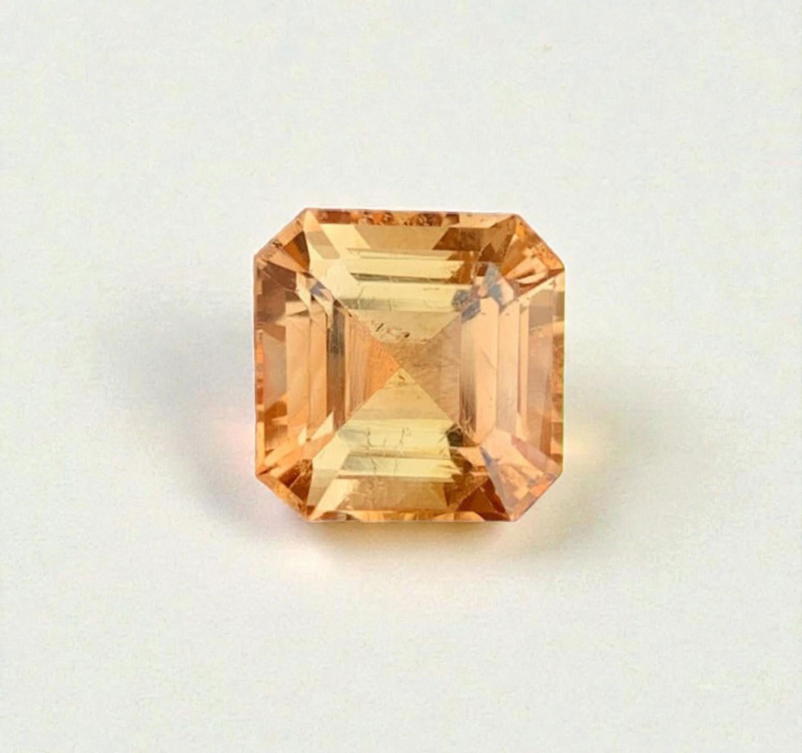 Faceted Emerald Cut Imperial Topaz Gemstone: Golden Yellow November Birthstone (1 of 11)