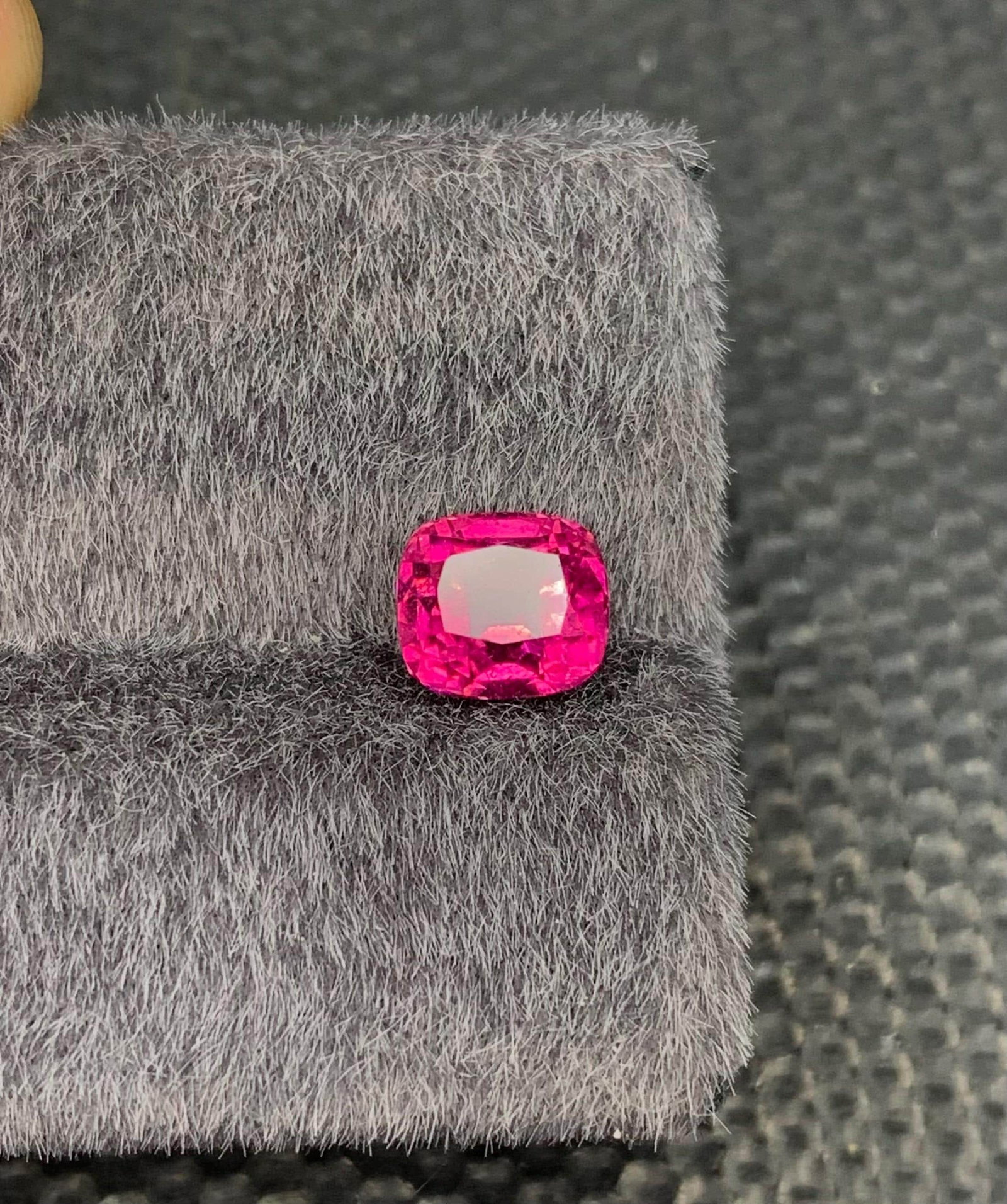 Natural Hot Pink Rubellite Tourmaline Gem: Cushion Cut, 1.52 Carat - 11