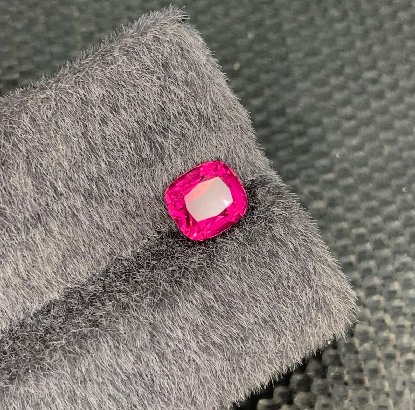 Natural Hot Pink Rubellite Tourmaline Gem: Cushion Cut, 1.52 Carat - 6