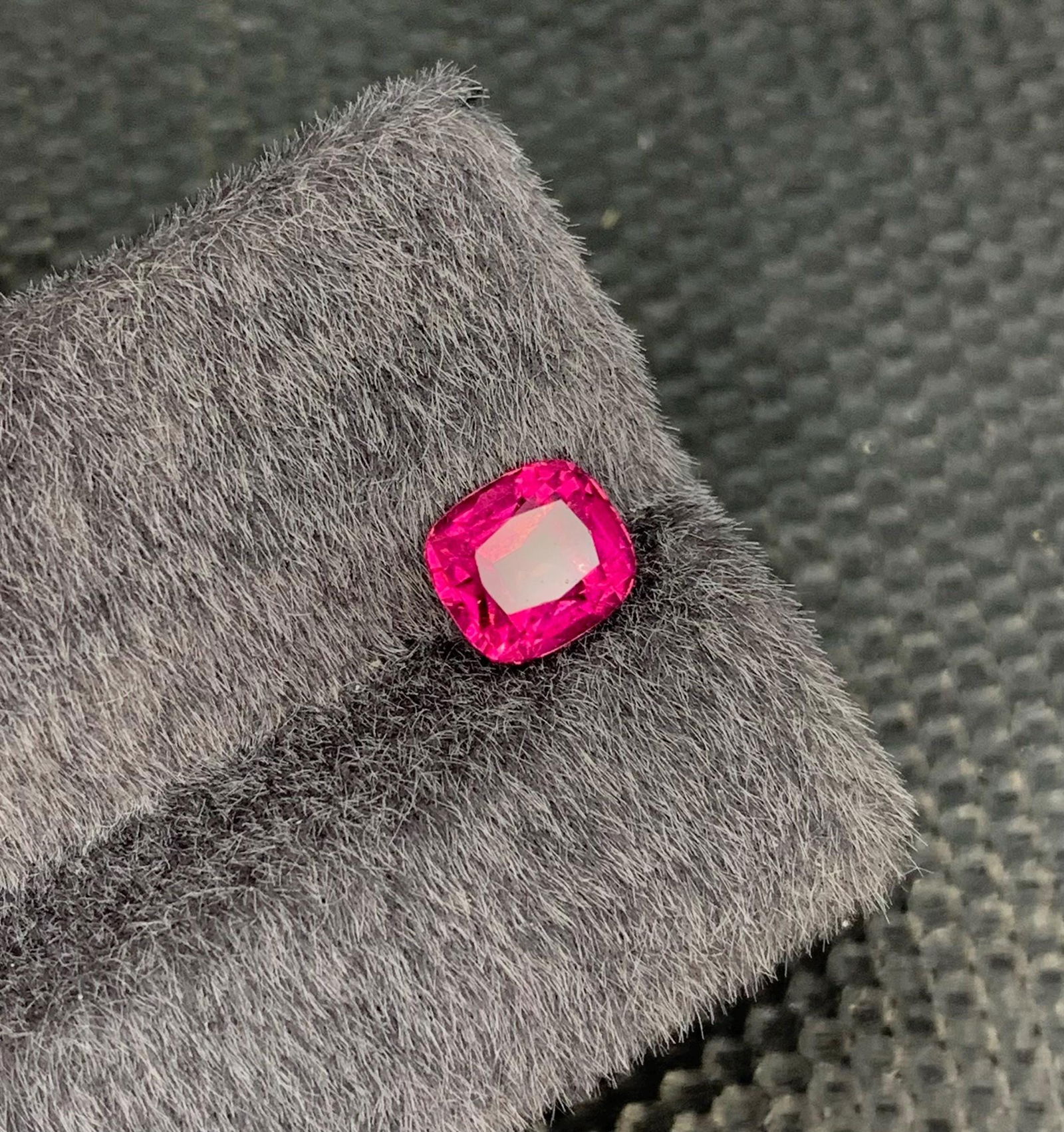 Natural Hot Pink Rubellite Tourmaline Gem: Cushion Cut, 1.52 Carat - 9