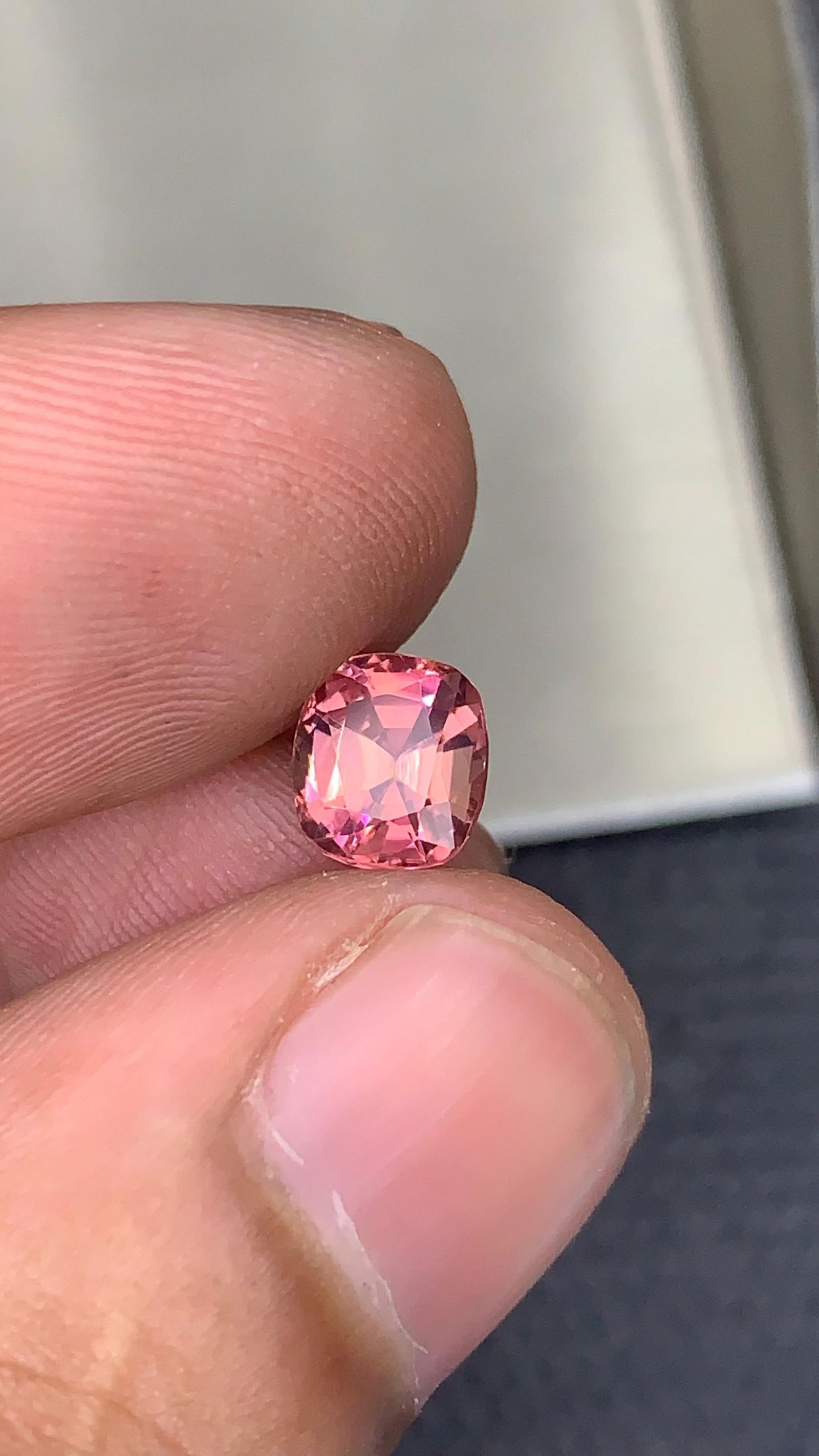 Soft Pink Tourmaline Gemstone: 1.10 CT Cushion Cut, Afghanistan Origin - 2