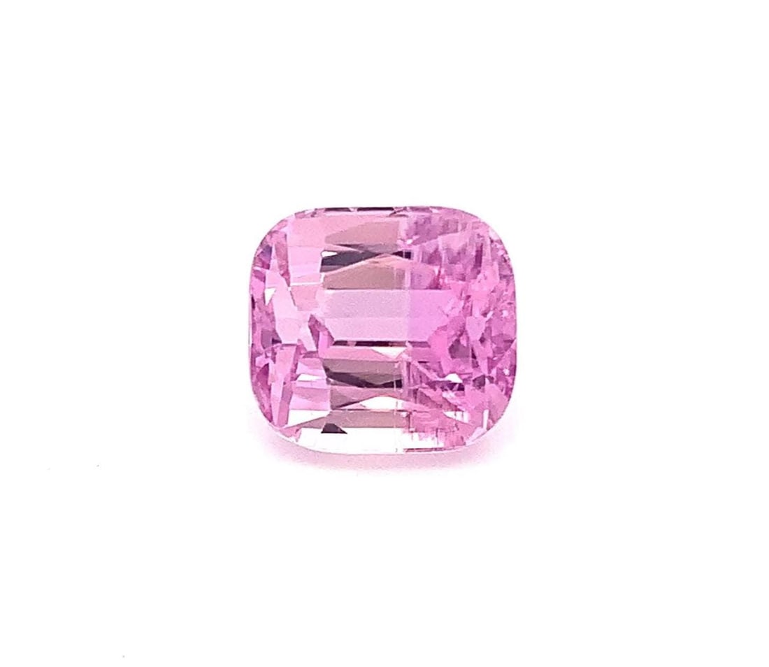 13.10 Carat Top Pink Kunzite Cushion Cut Gemstone For Jewelry: Materials: Gemstone: Kunzite Carat weight: 13.10 Discover the captivating beauty of our Pink Kunzite Gemstone. This Pink Kunzite Loose Gemstone features an exquisite Cushion Cut, boasting pristine cla