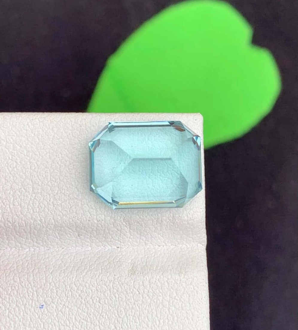 Natural Aquamarine Gemstone, Asscher Cut Aquamarine Loos Gemstones March Birthstone - 2