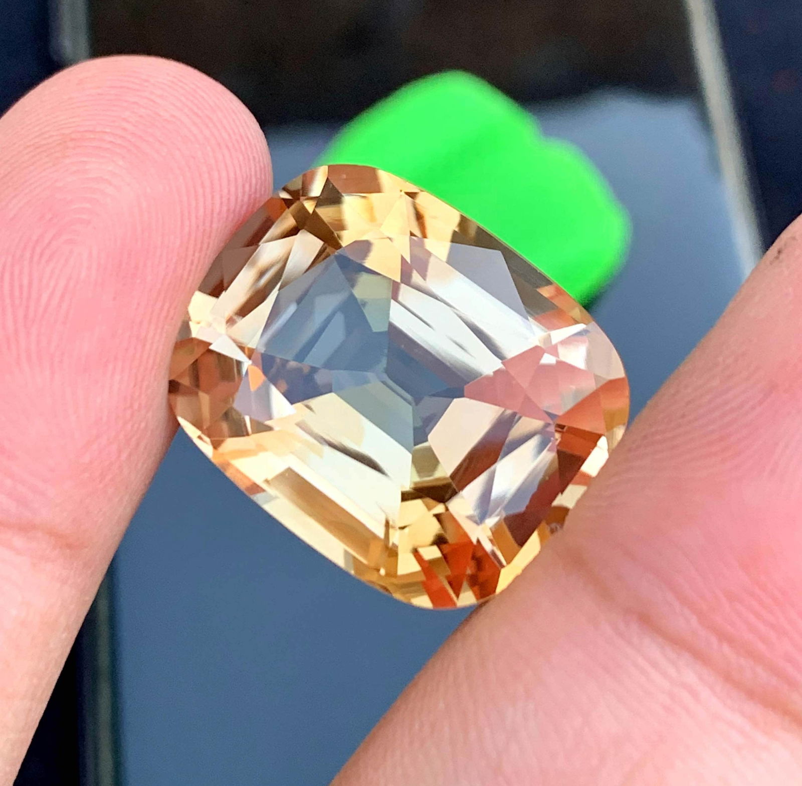 Natural Imperial Topaz Gemstone: Golden Asscher Cut, 7.20 Carats - 6