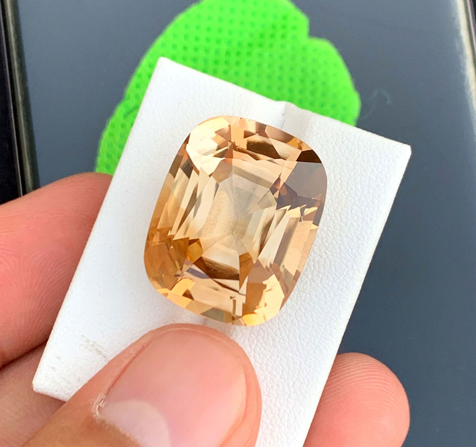 Natural Imperial Topaz Gemstone: Golden Asscher Cut, 7.20 Carats - 7