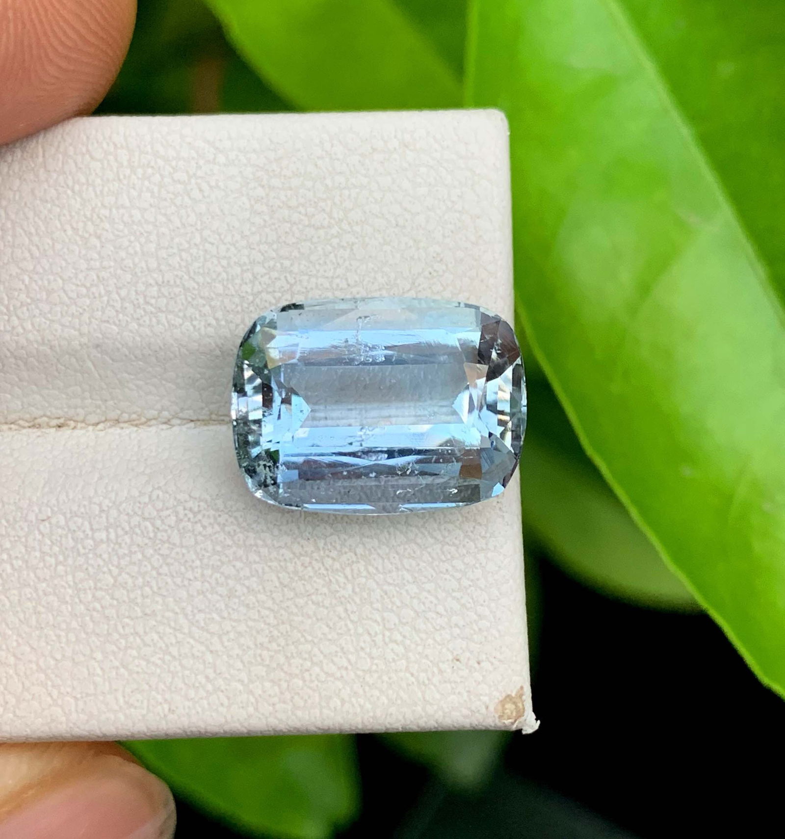 55.32 Carat Santa Maria Aquamarine Gemstone: Deep Blue Cushion Cut - 4