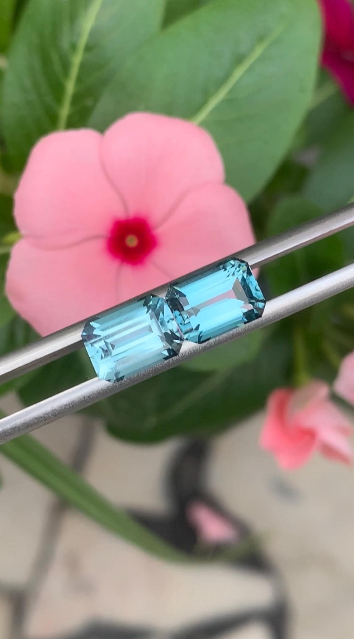 4.185 Carat Indicolite Blue Tourmaline Stone Pair, Emerald Cut Afghanistan Tourmaline - 14