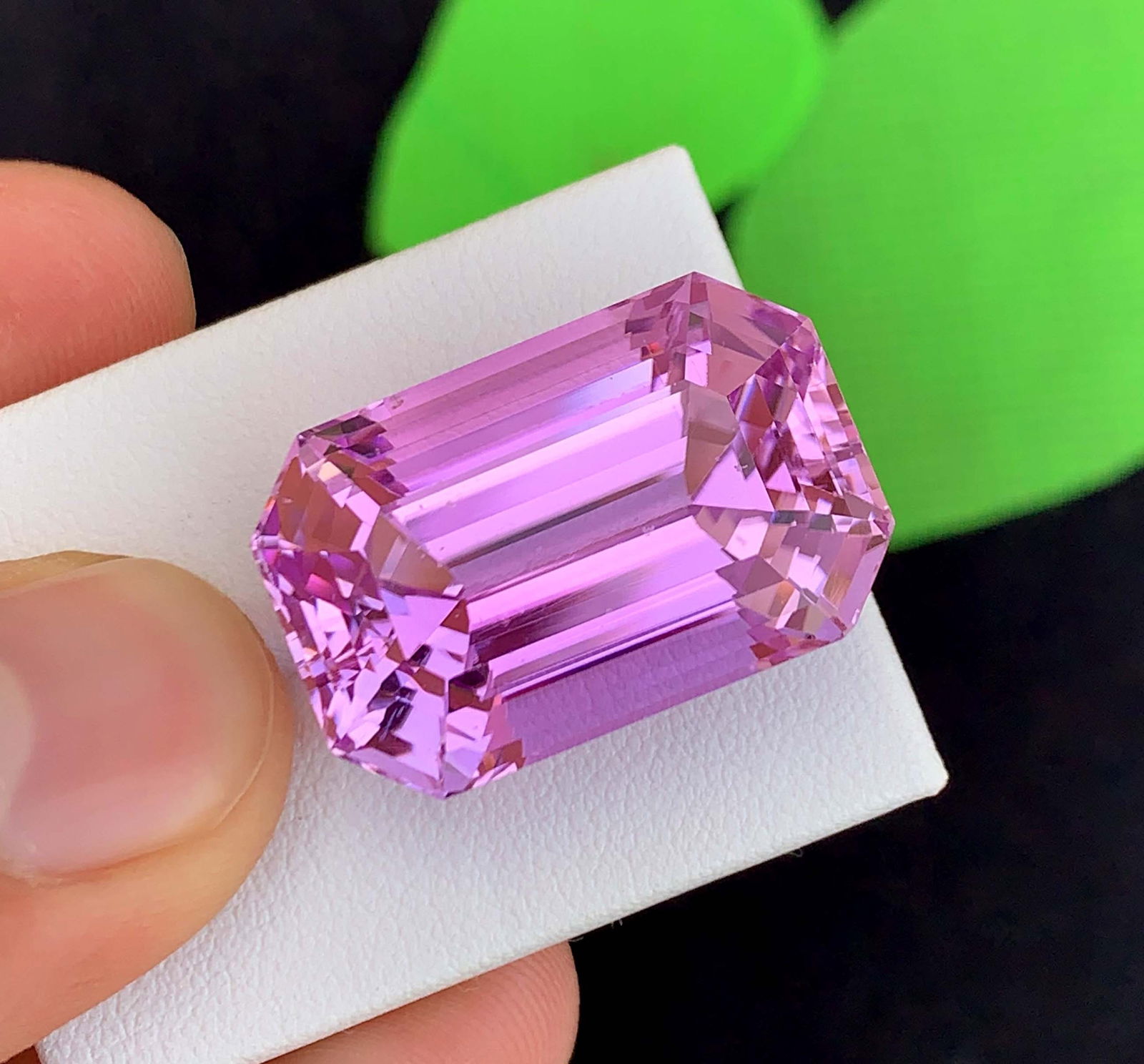 Pink Kunzite Gemstone: 52.40 Carat Faceted Cushion Cut, November Birthstone - 15