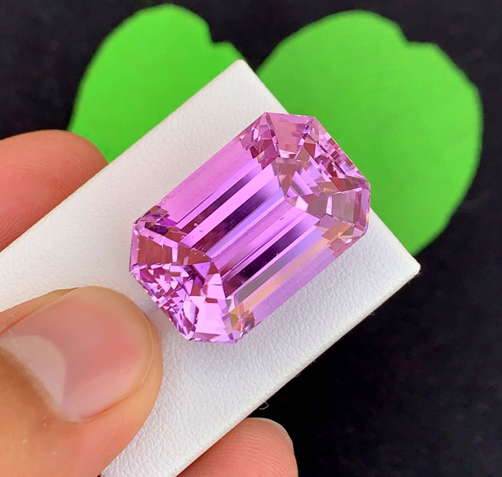 Pink Kunzite Gemstone: 52.40 Carat Faceted Cushion Cut, November Birthstone - 3