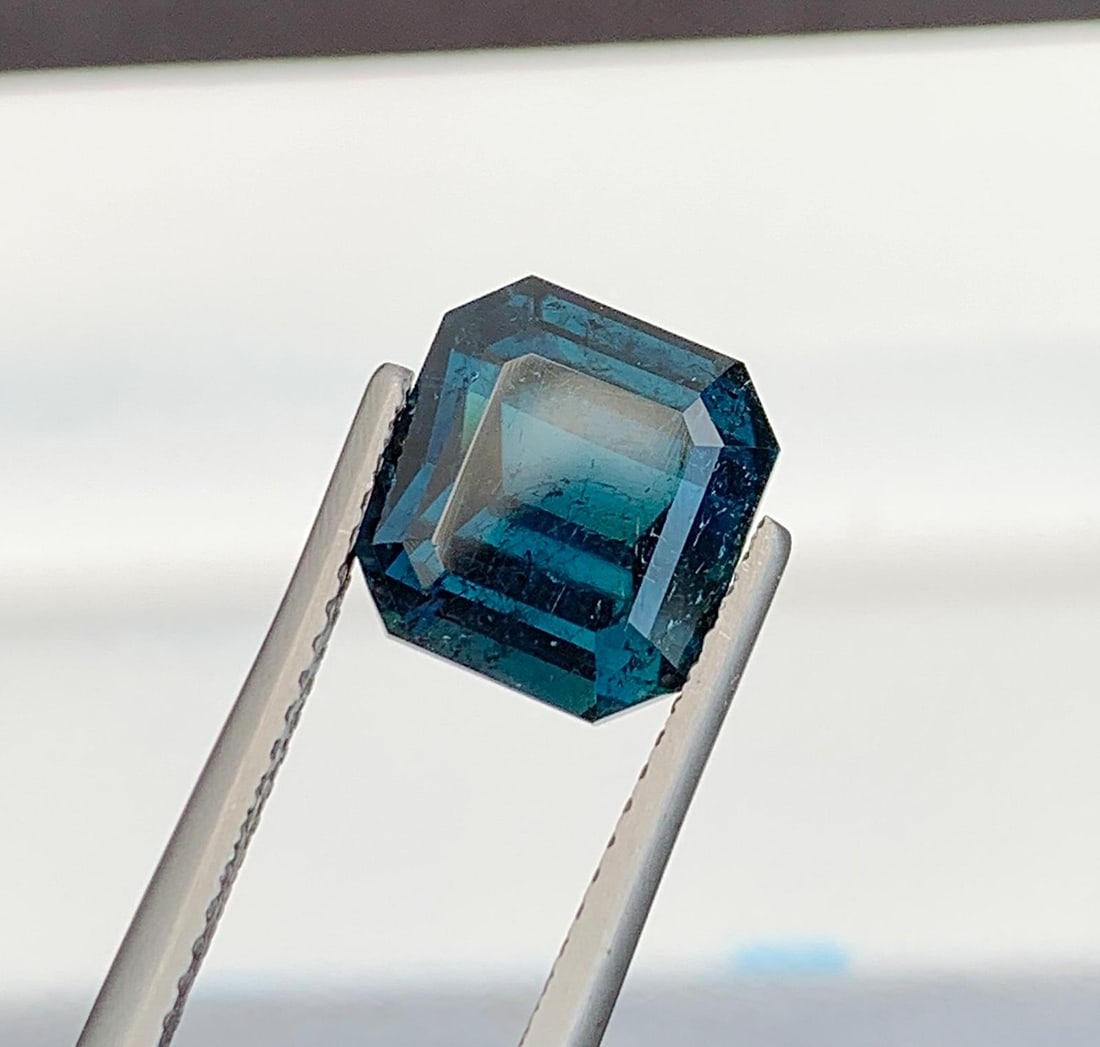 Blue Green Tourmaline Gemstone: Natural October Birthstone, Africa (1.96 CT) - 8