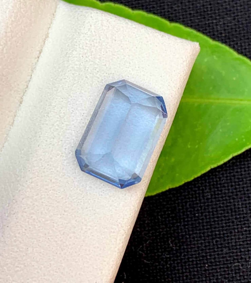 Santa Maria Aquamarine Gemstone: Emerald Cut Beryl, March Birthstone - 3