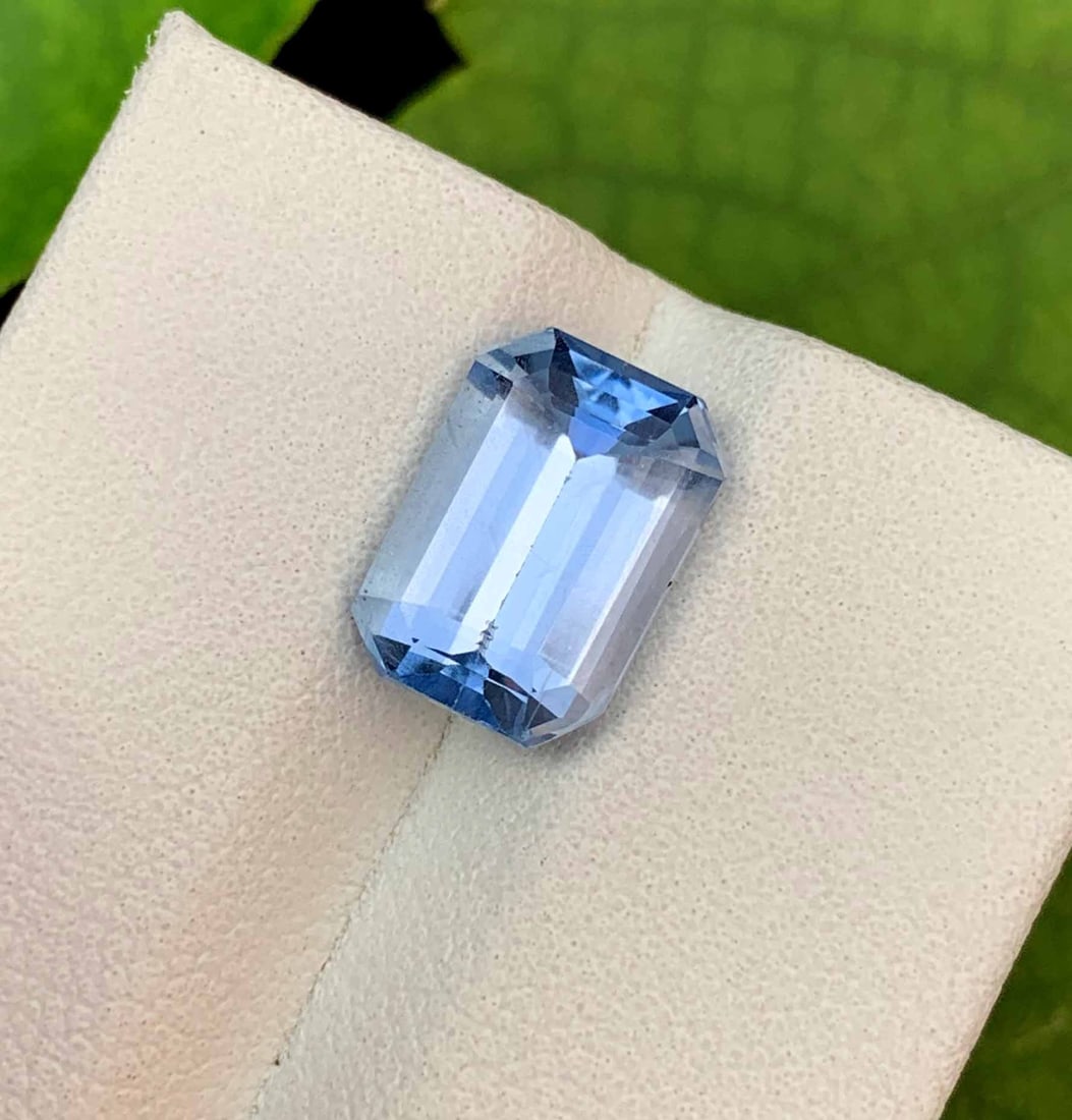 Santa Maria Aquamarine Gemstone: Emerald Cut Beryl, March Birthstone - 4