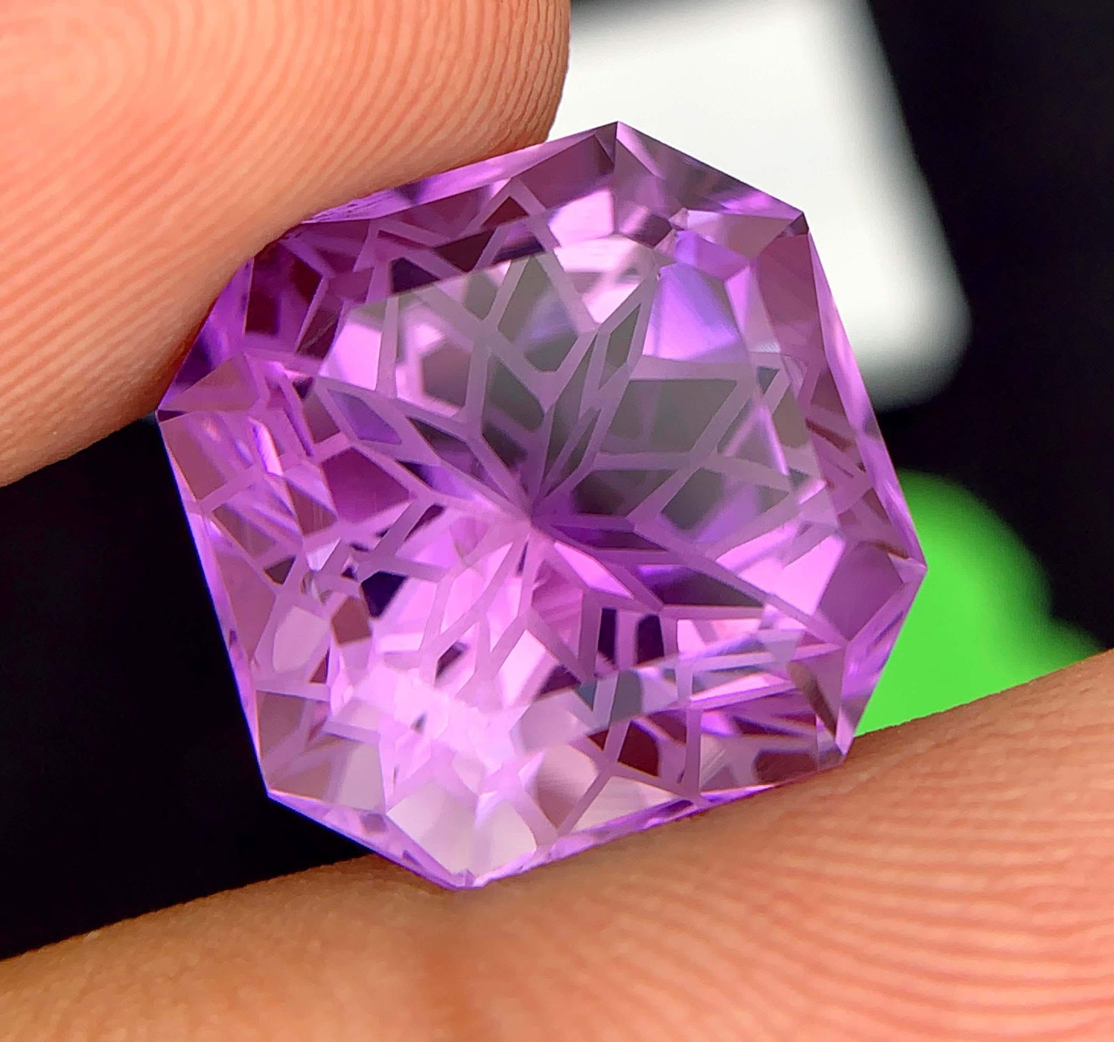 Fancy Cut Amethyst Citrine Gemstone Pair: February Birthstone (61.80 Carat) - 5