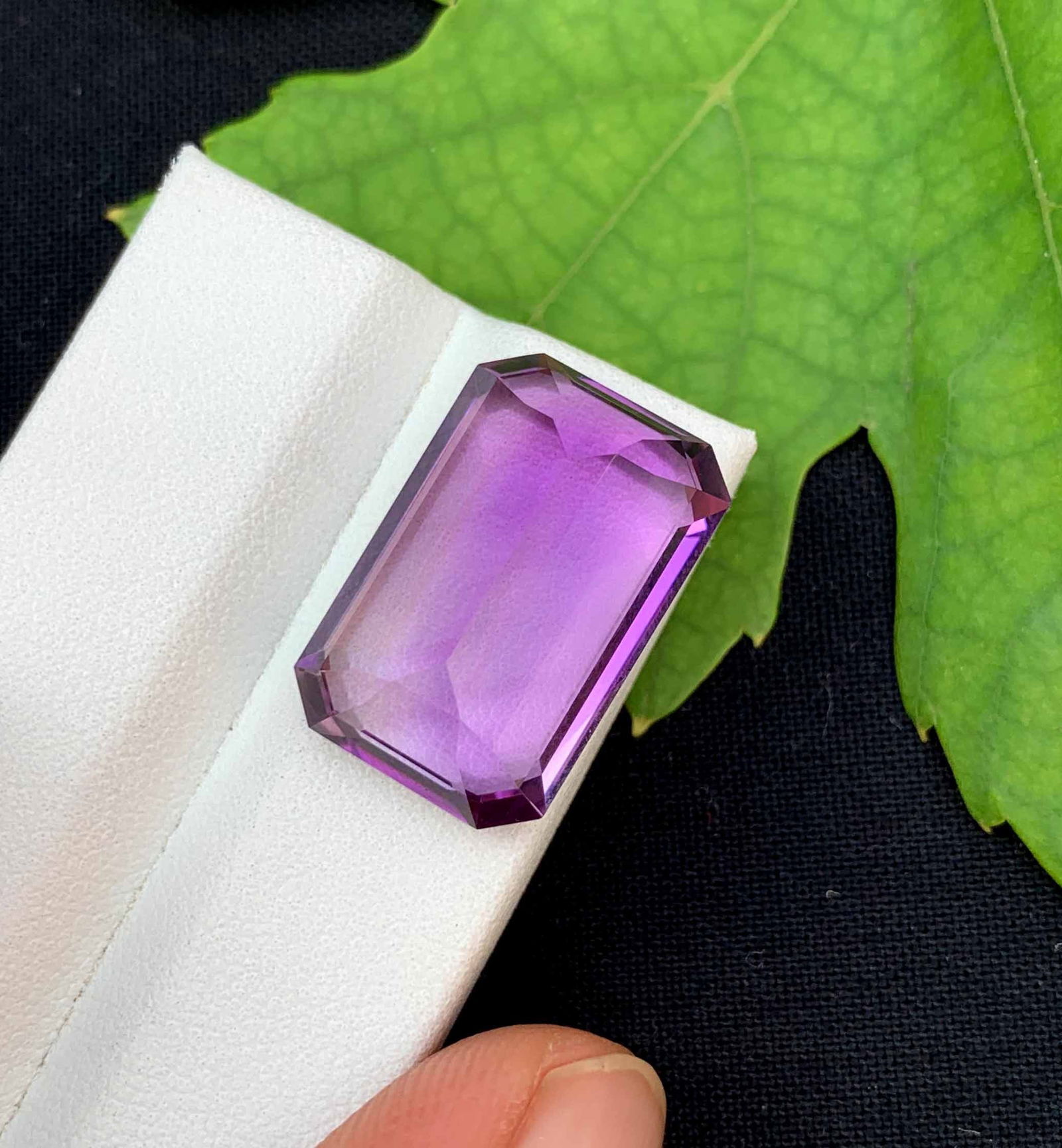 Emerald Cut Amethyst Gemstone: Natural February Birthstone, 19.30 Carats - 3