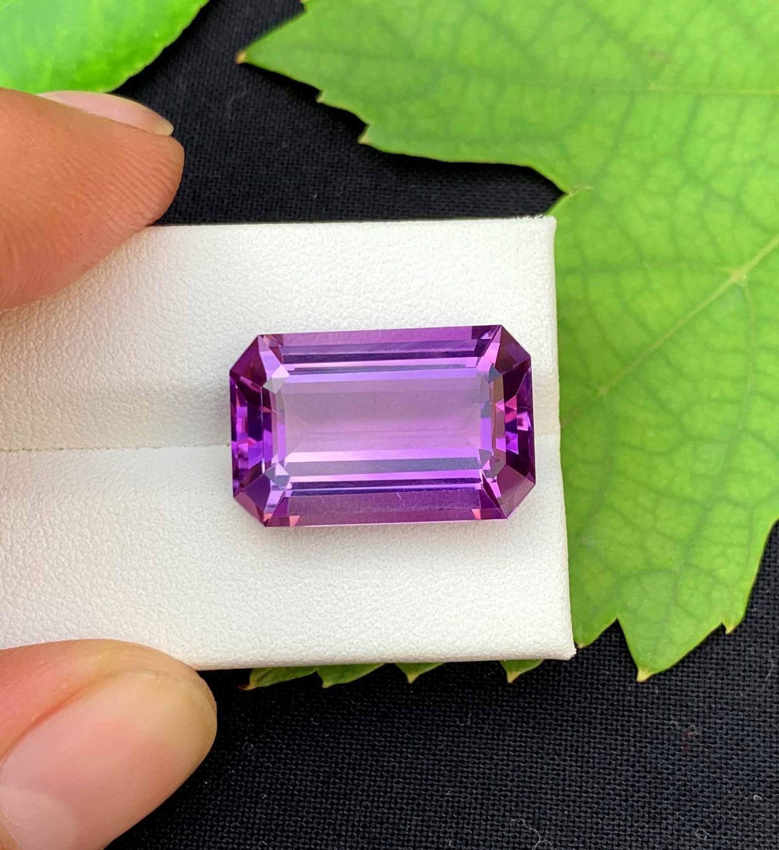 Emerald Cut Amethyst Gemstone: Natural February Birthstone, 19.30 Carats - 6