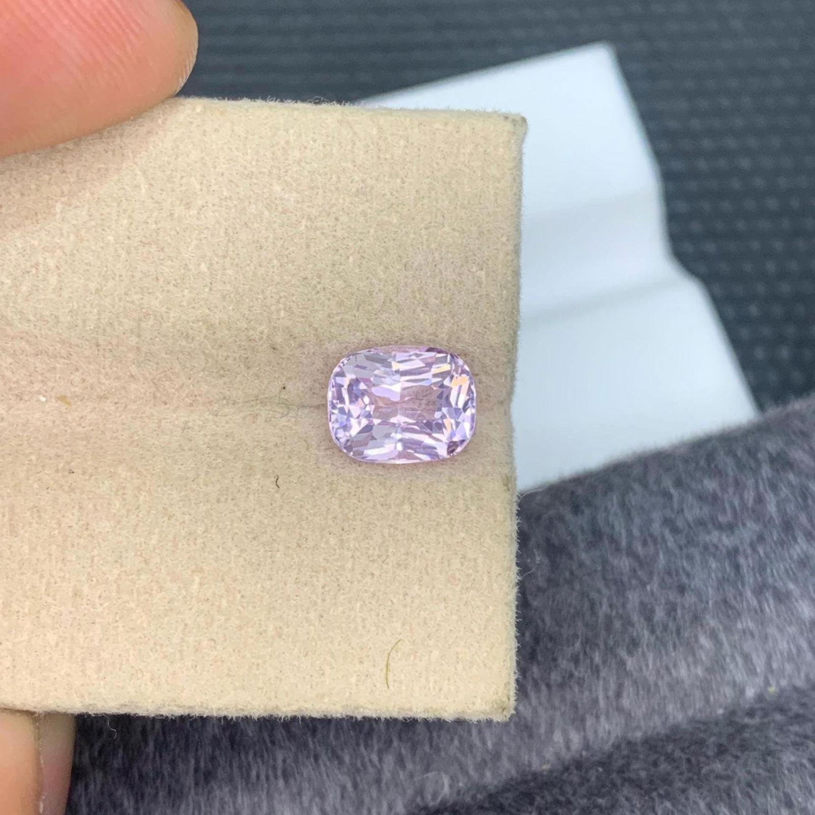 GIA Certified Light Purple Spinel Gem: 2.06 Carat Cushion Cut - 12