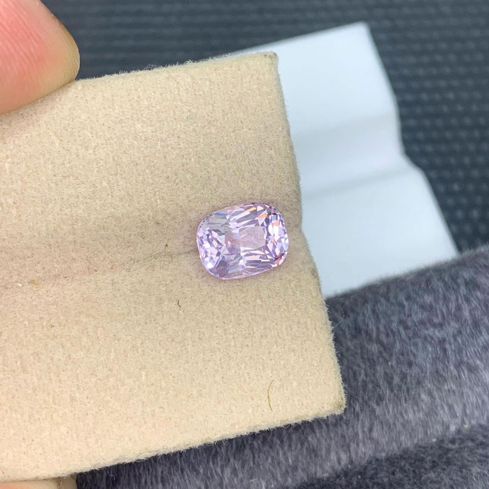 GIA Certified Light Purple Spinel Gem: 2.06 Carat Cushion Cut - 14