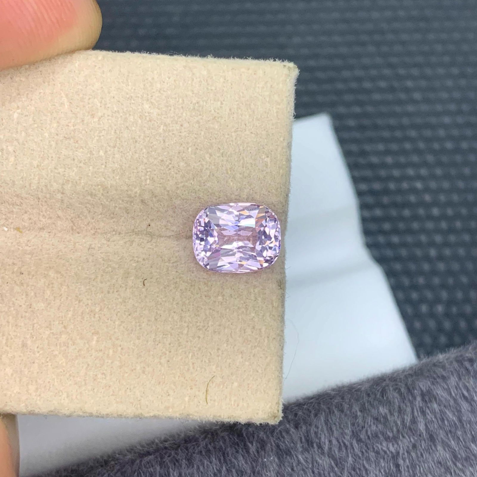 GIA Certified Light Purple Spinel Gem: 2.06 Carat Cushion Cut - 15