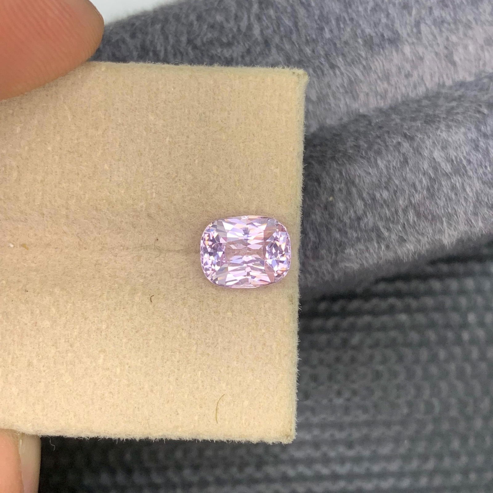 GIA Certified Light Purple Spinel Gem: 2.06 Carat Cushion Cut - 8
