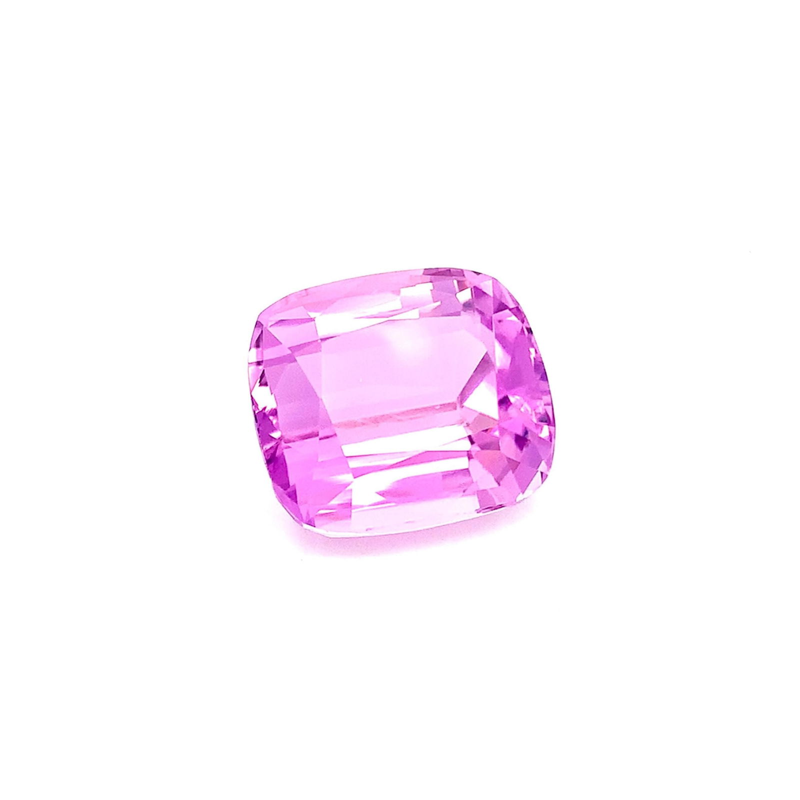 Pink Natural Kunzite Gemstone, Faceted Cushion Shape Stone 59 Carat - 13