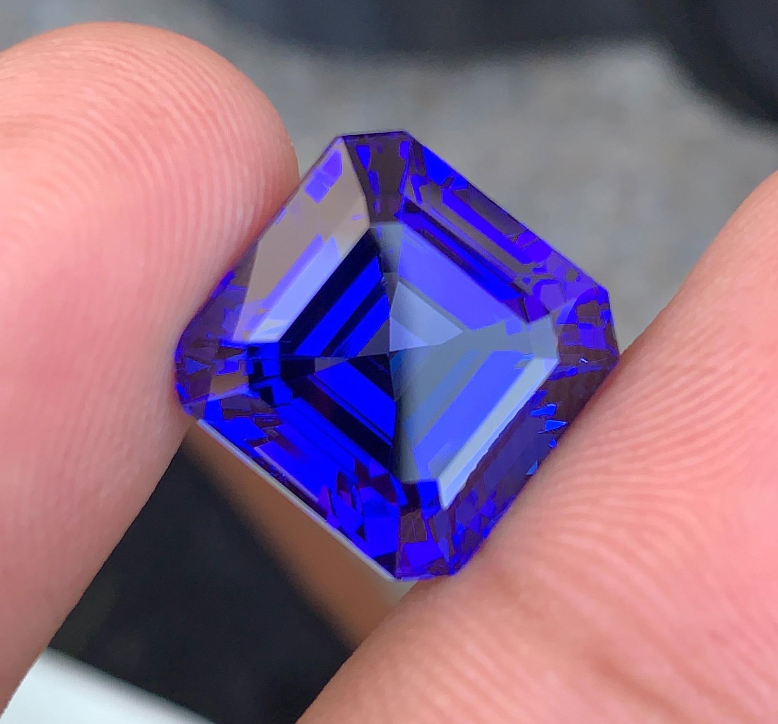 Natural D Block Tanzanite Loose Gemstone Emerald Shape Ring size For Making Jewelry - 7