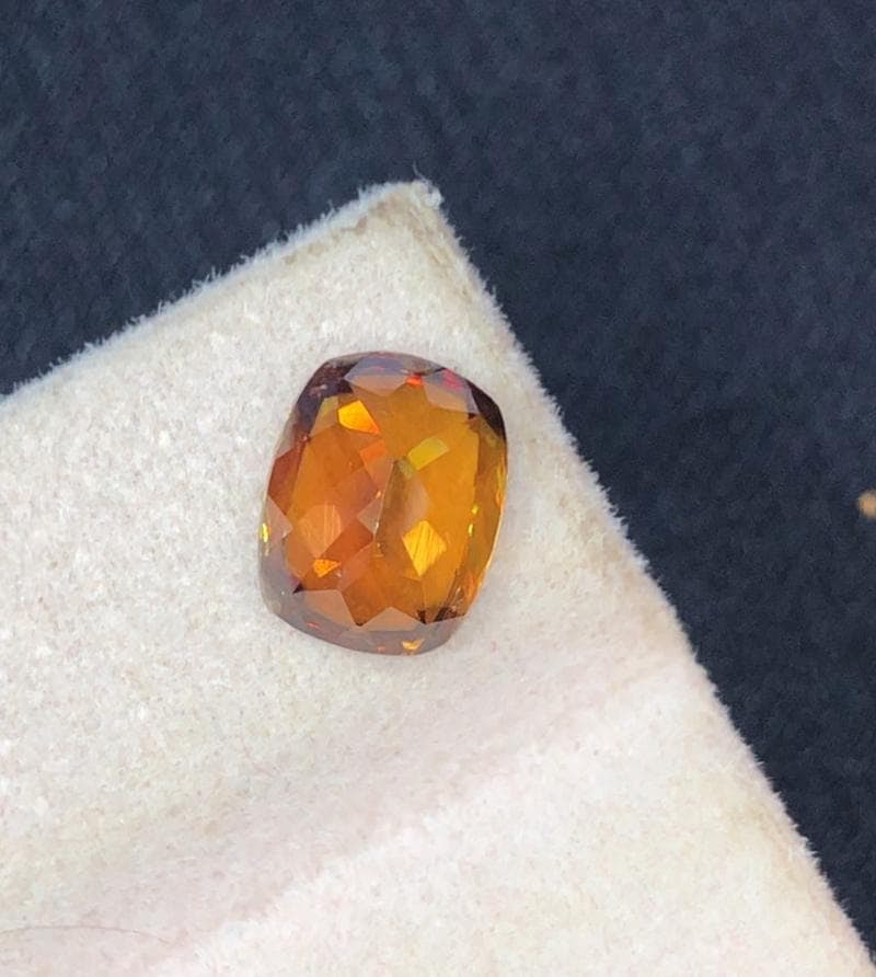 Sparkling Rainbow Fire Natural Cushion Cut Sphene Loose Gemstone For Engagement Ring - 1.90 Carat - 14