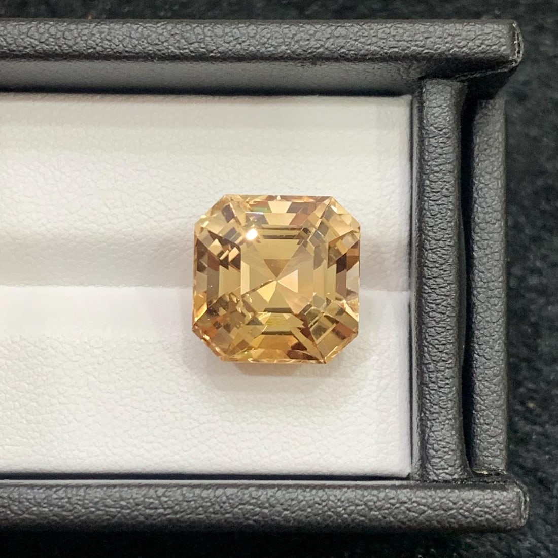 Golden Topaz Loose Gemstone: 16.65 Carat Asscher Cut Stone - 10