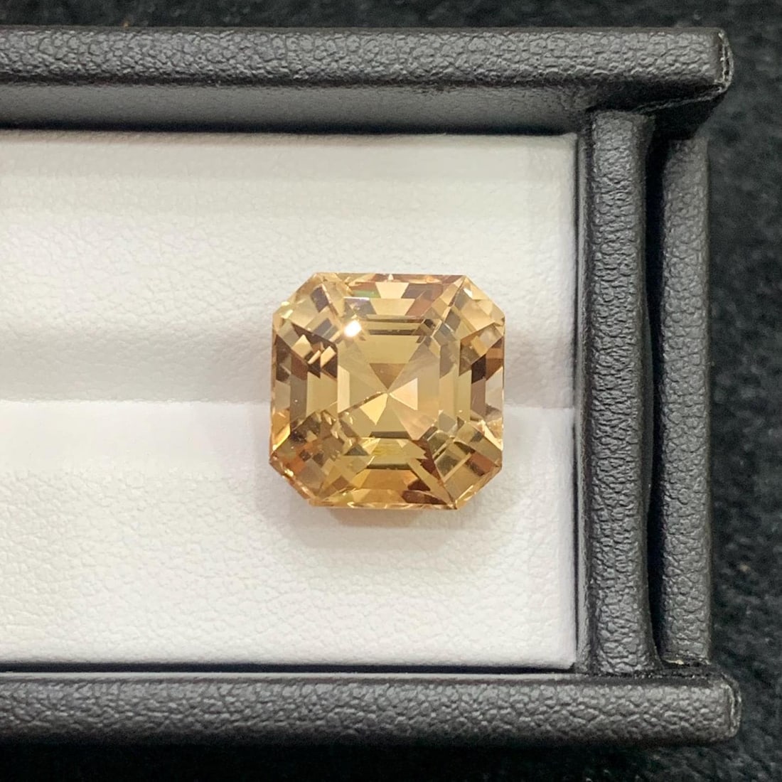 Golden Topaz Loose Gemstone: 16.65 Carat Asscher Cut Stone - 5