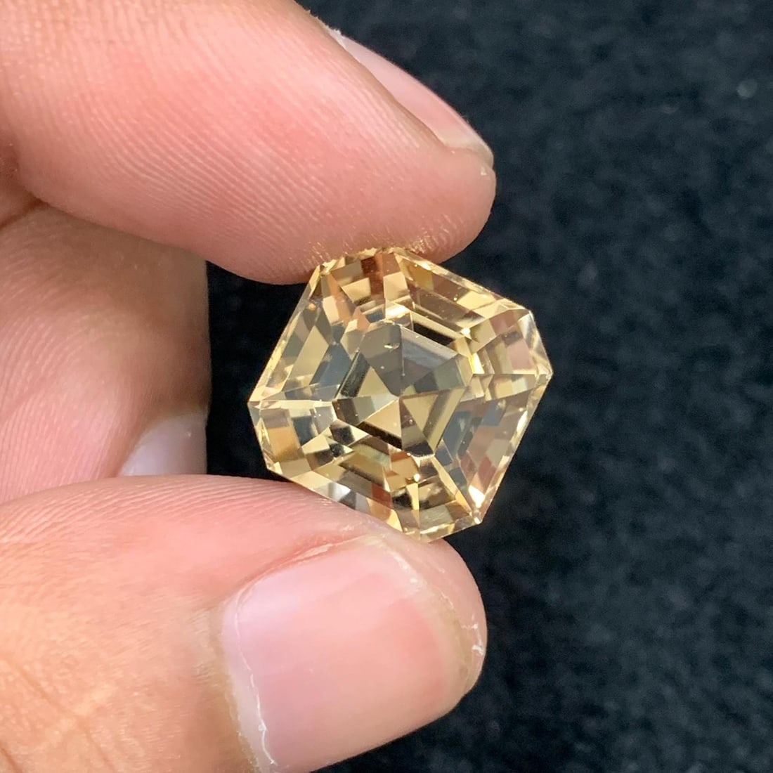 Golden Topaz Loose Gemstone: 16.65 Carat Asscher Cut Stone - 7
