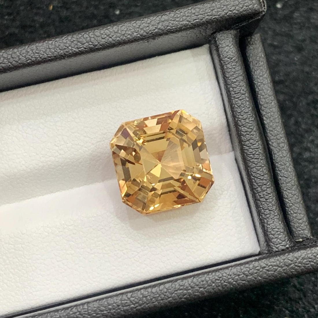 Golden Topaz Loose Gemstone: 16.65 Carat Asscher Cut Stone - 8