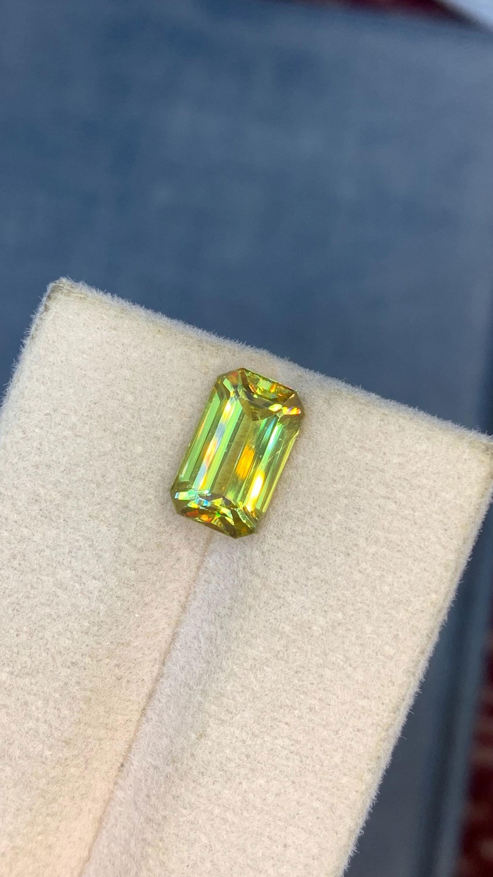 Emerald Cut Yellow Sphene Gemstone: 3.40 Carat Titanite - 6