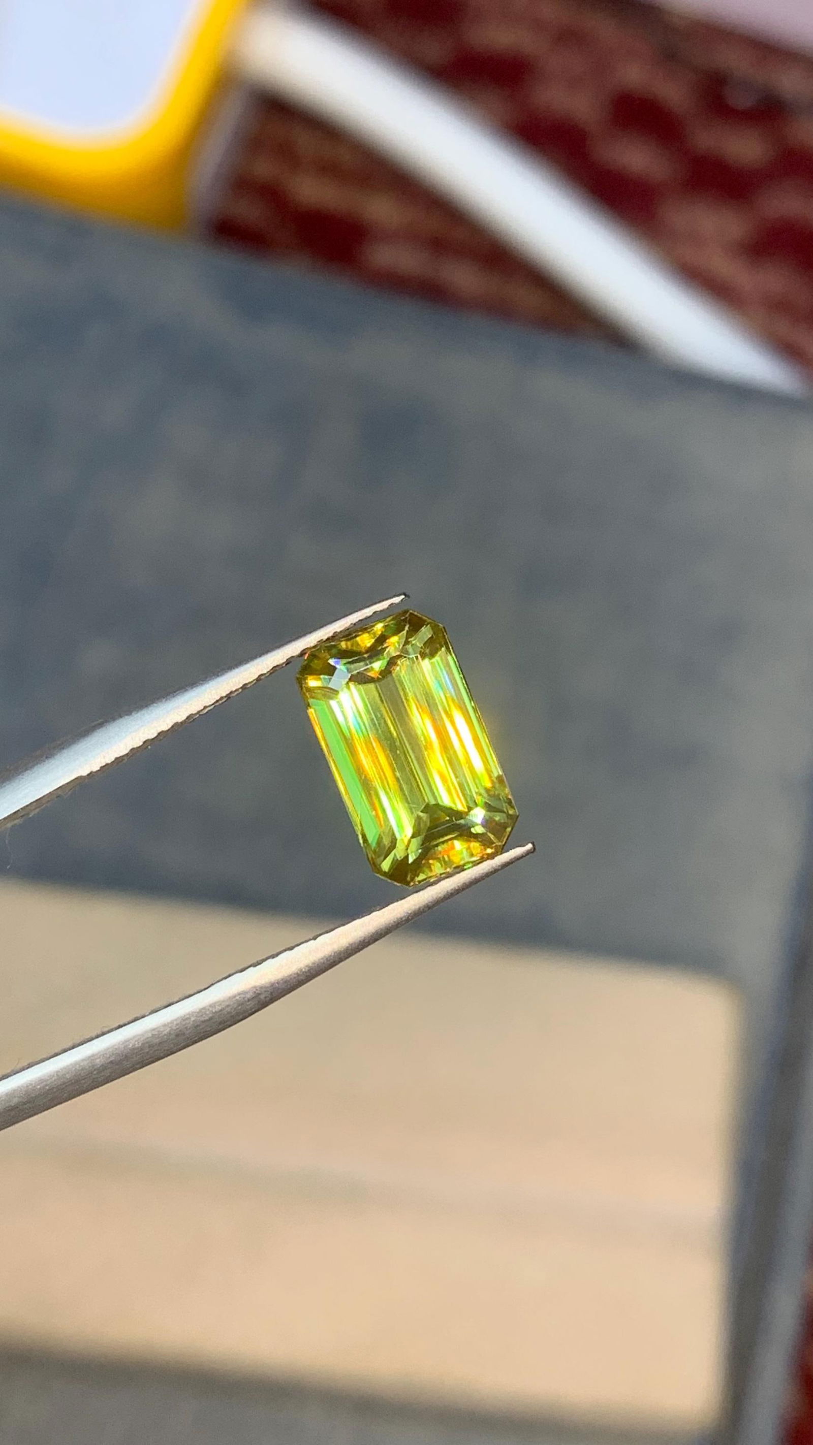 Emerald Cut Yellow Sphene Gemstone: 3.40 Carat Titanite - 7