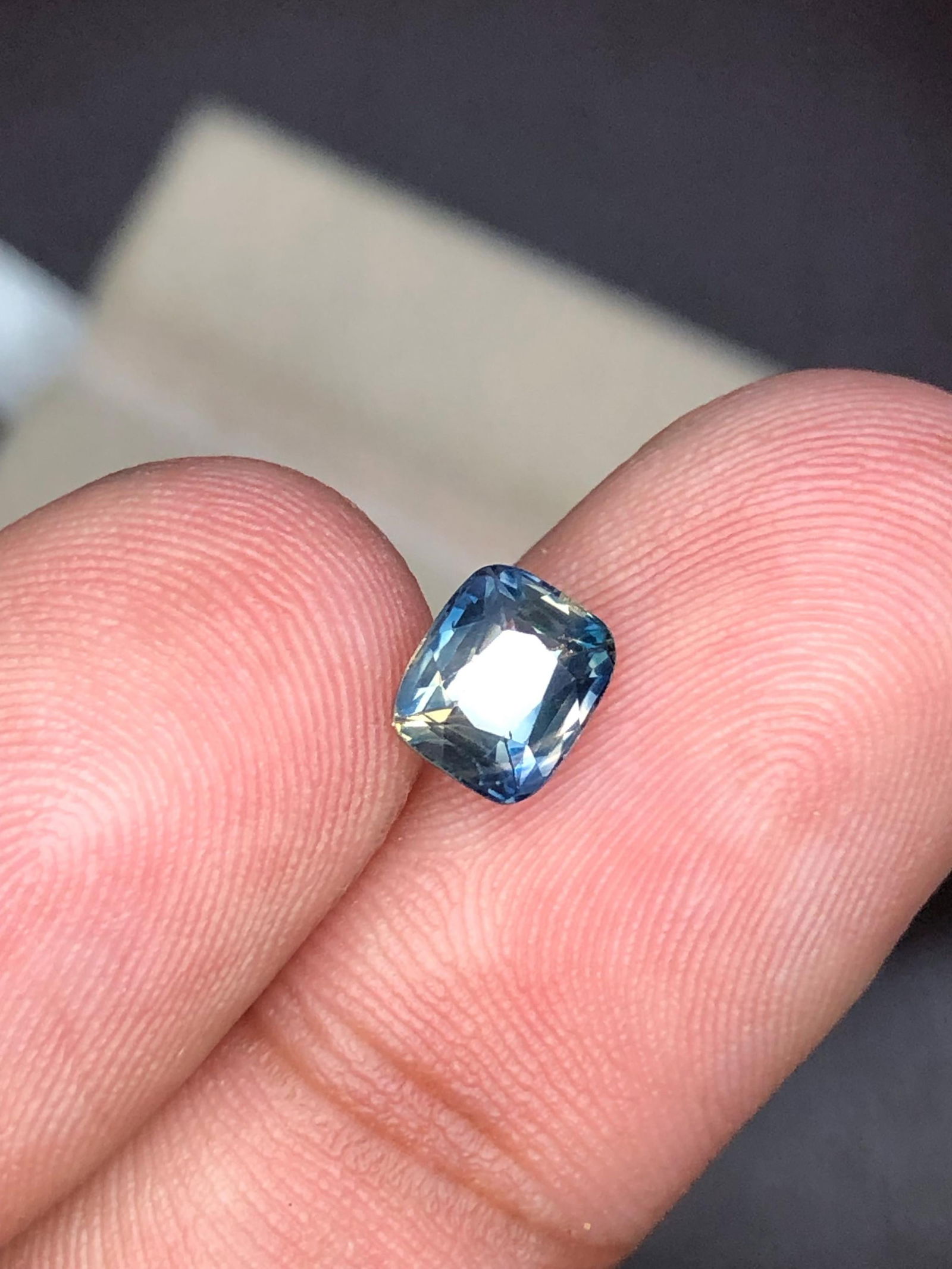 1.10 Carat Bi Color Cushion Cut Party Sapphire Gemstone From Sri Lanka - 4