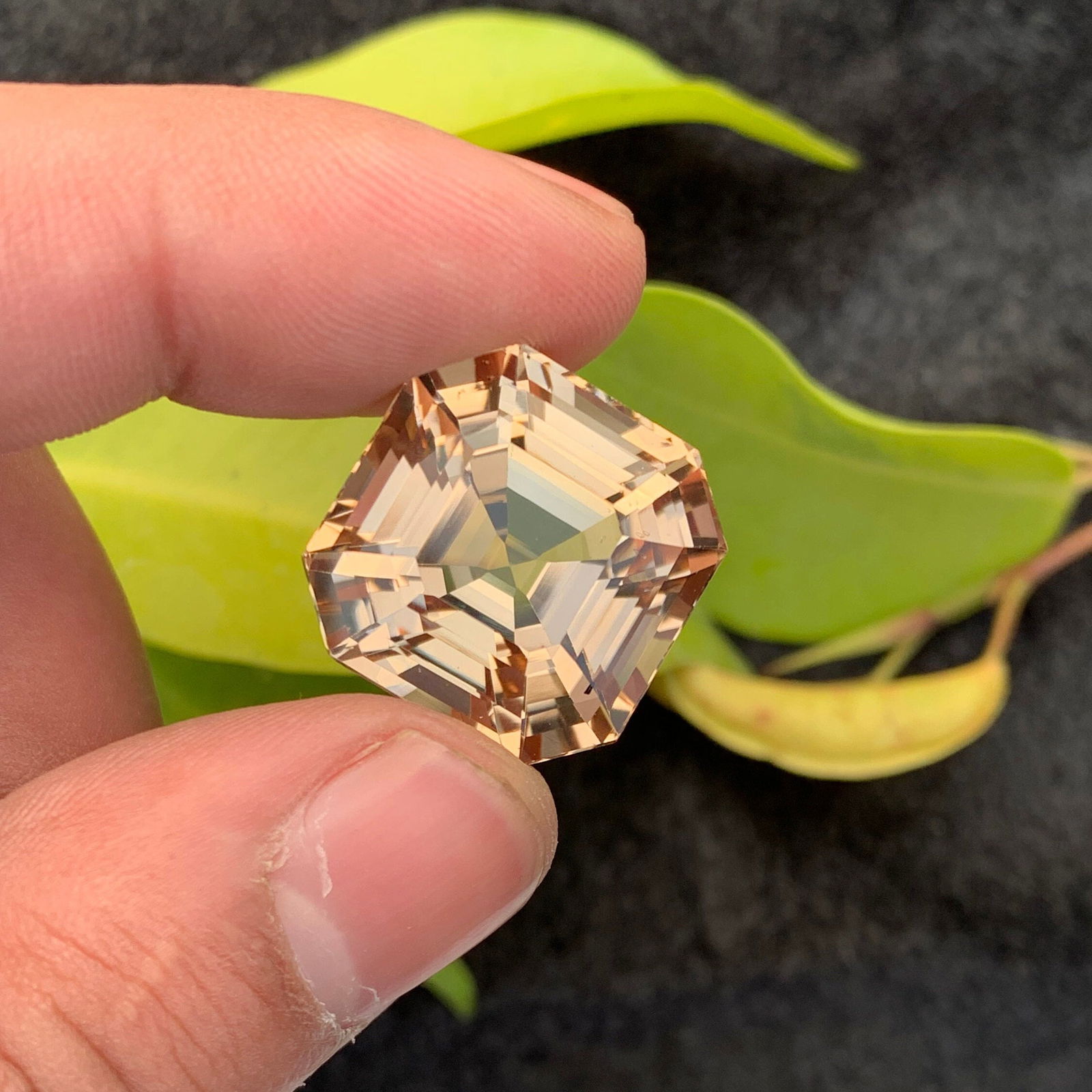 Sherry Topaz Gemstone: 46.55 CT Asscher Cut, Loupe Clean - 16