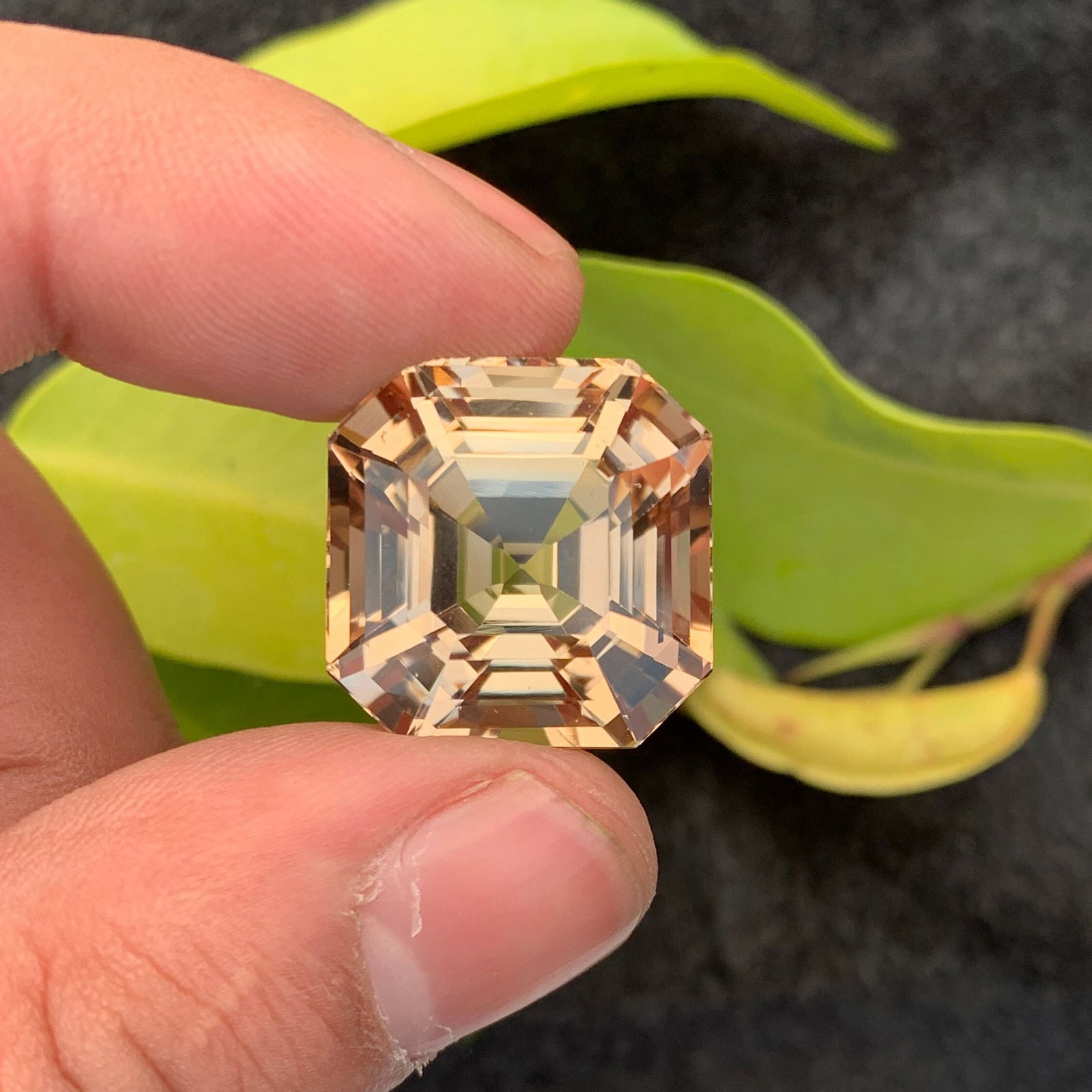 Sherry Topaz Gemstone: 46.55 CT Asscher Cut, Loupe Clean - 5