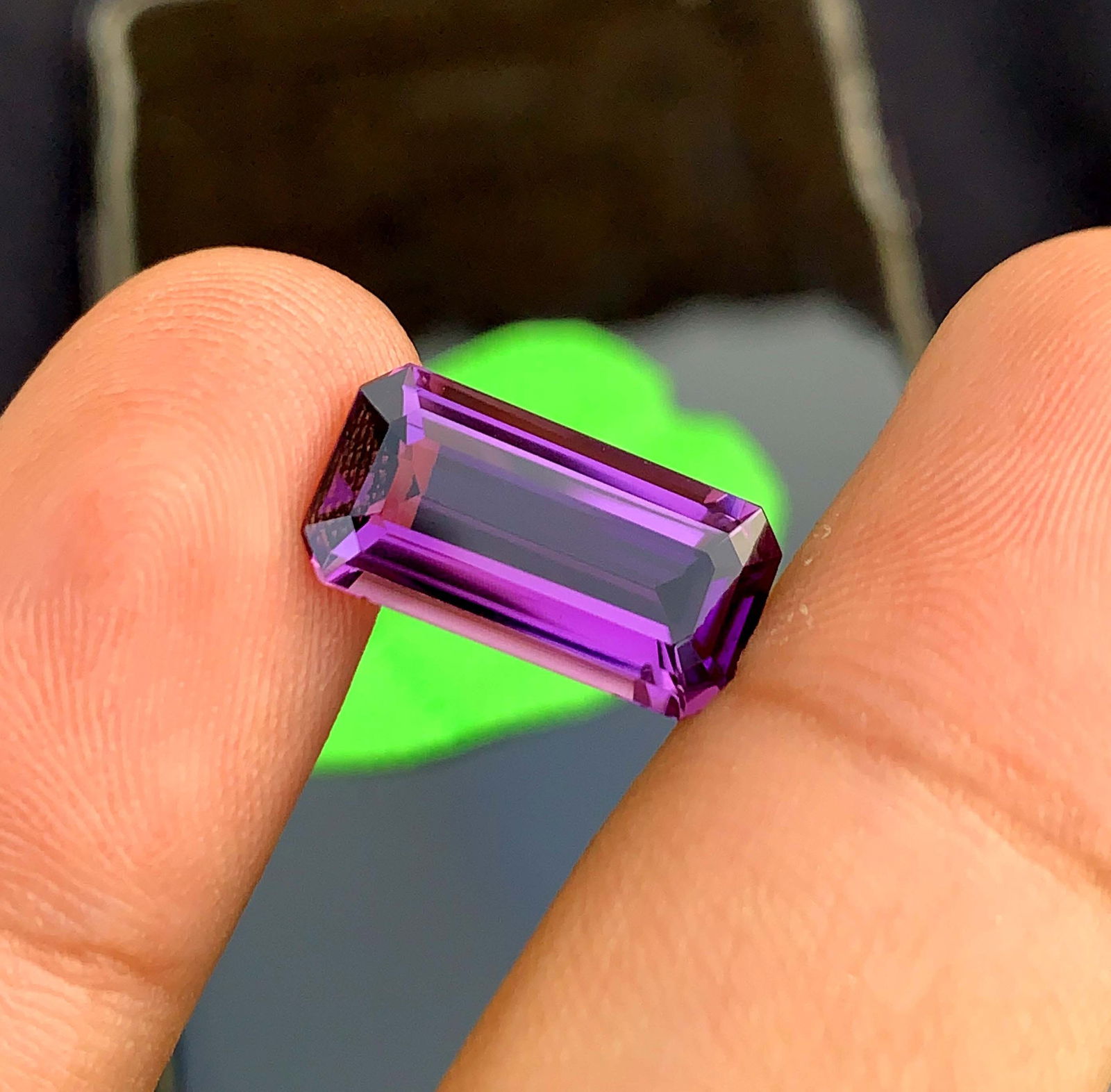 Emerald Cut Amethyst Gemstone: Natural February Birthstone, 6.00 Carats - 4