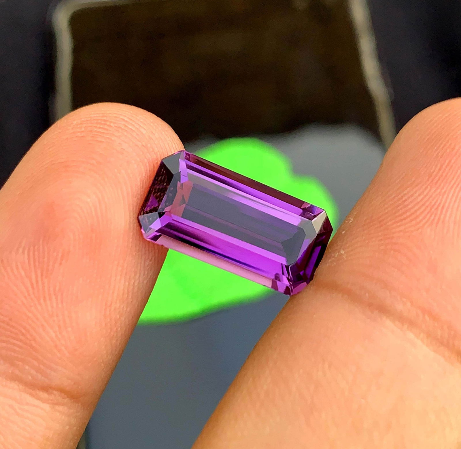 Emerald Cut Amethyst Gemstone: Natural February Birthstone, 6.00 Carats - 6