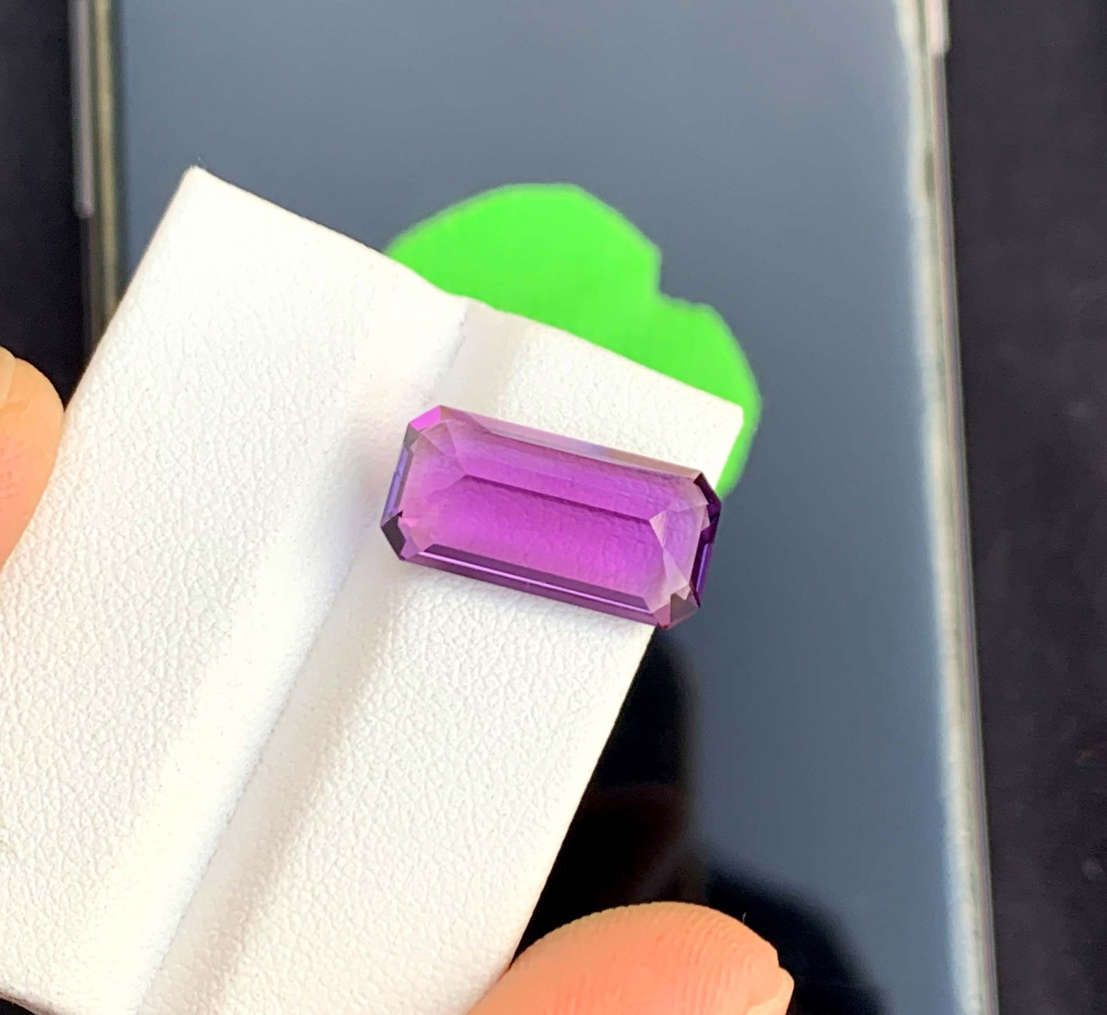 Emerald Cut Amethyst Gemstone: Natural February Birthstone, 6.00 Carats - 9