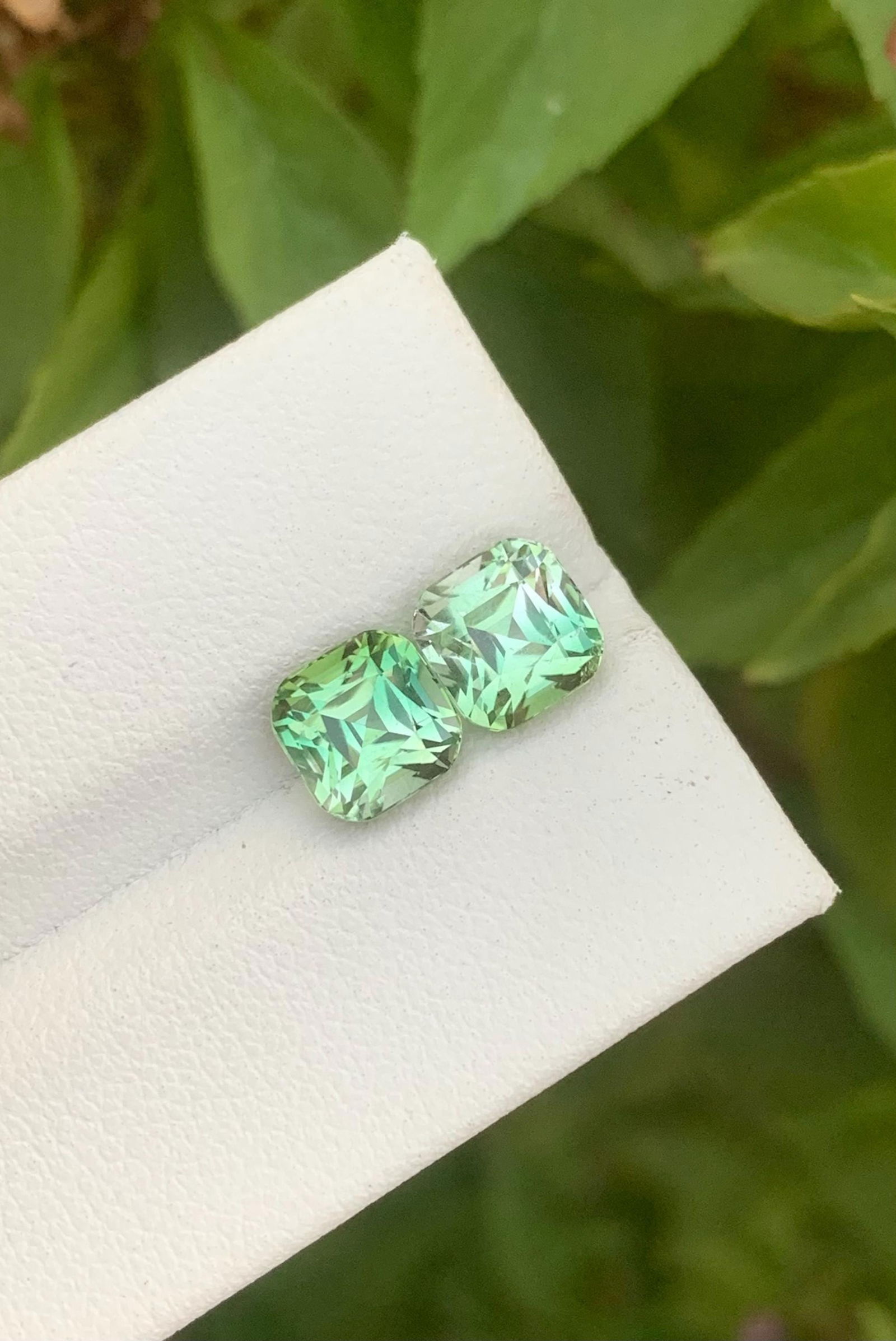 Bicolor Tourmaline Gemstone Pair: Asscher Cut, 3.75 ct - 17