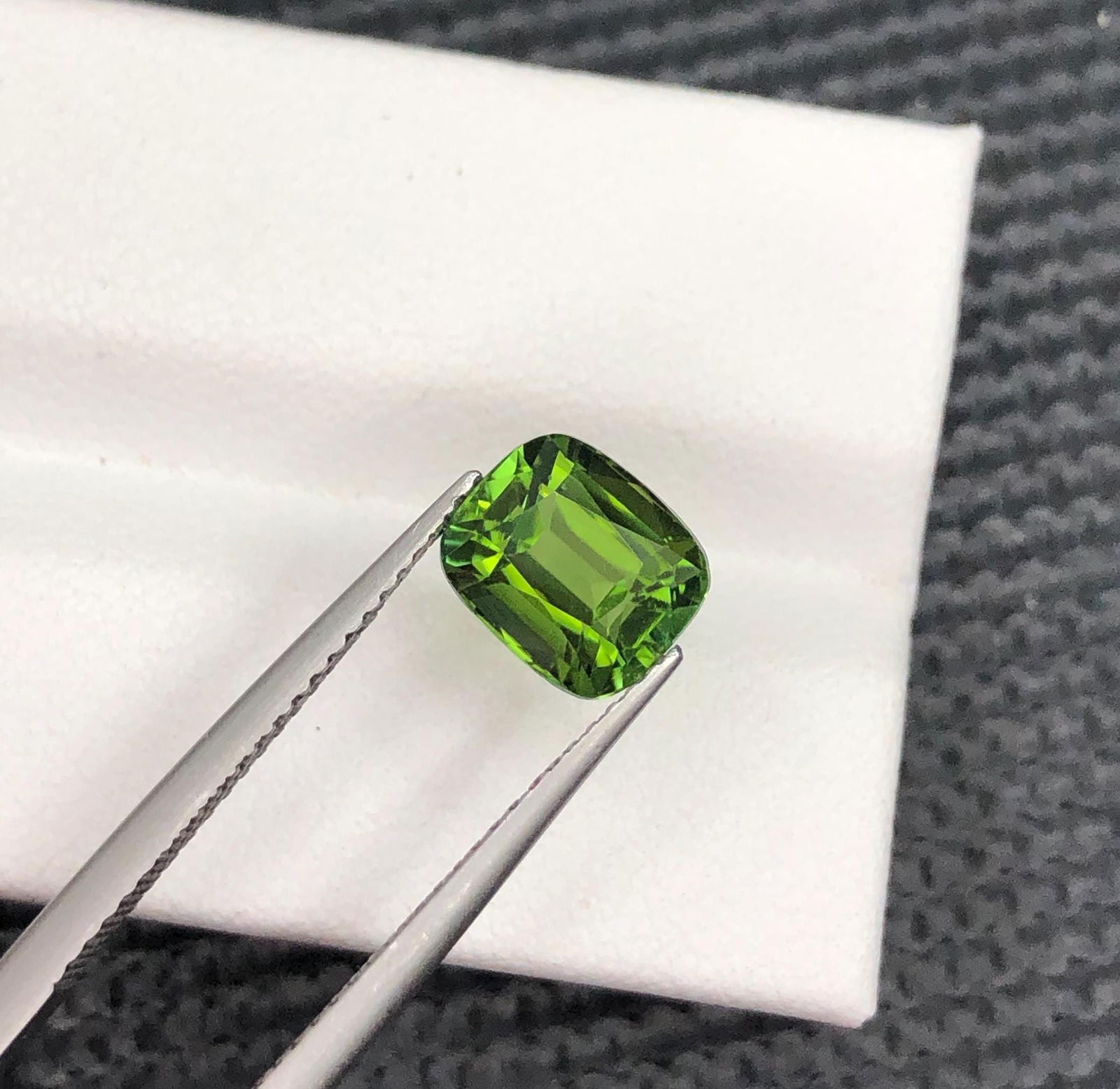 Afghan Forest Green Tourmaline Gemstone: Cushion Cut, 2.29 CT - 10