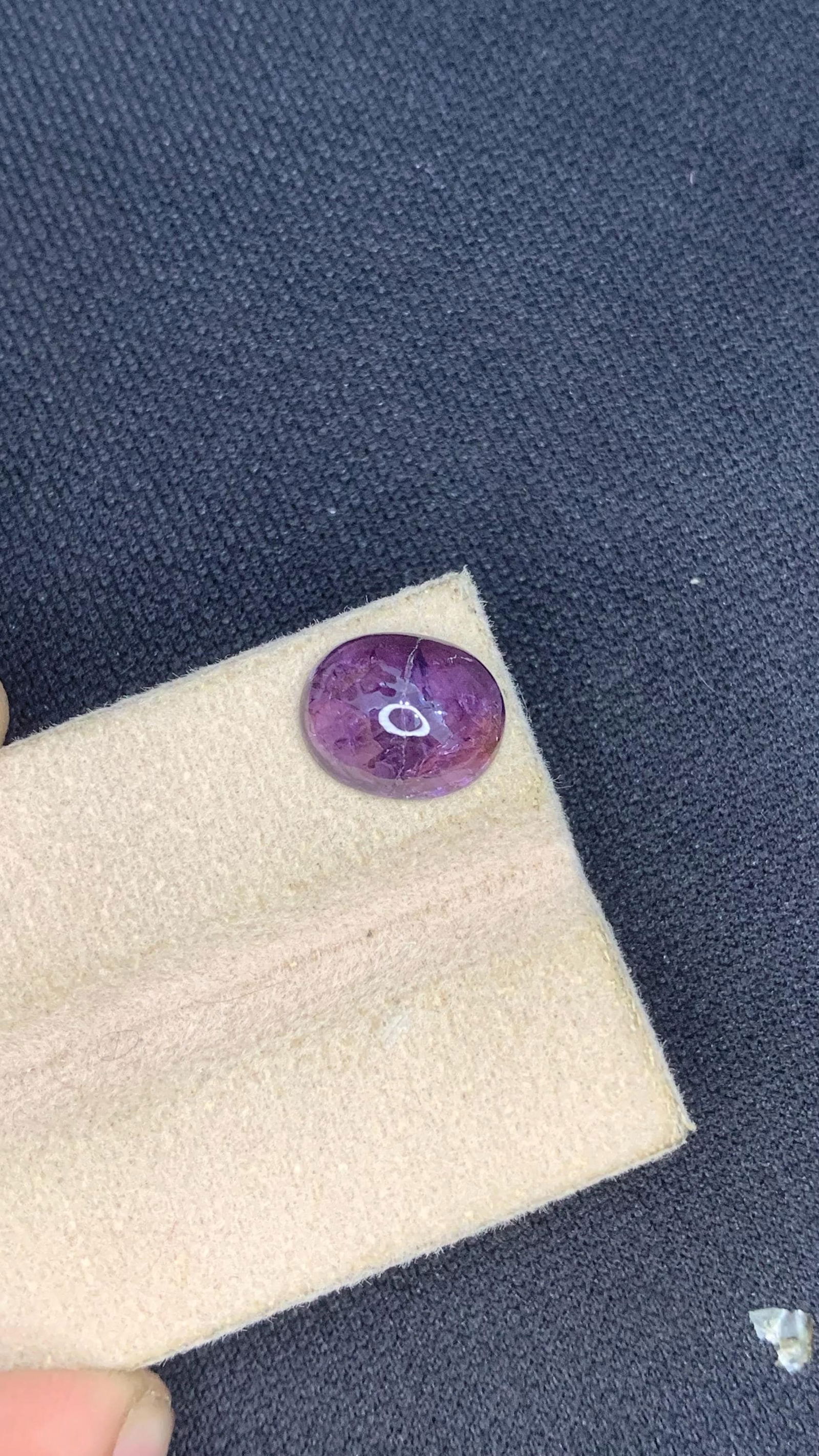Natural Purple Violet Oval Shape Polished Untreated Sapphire Cabochon for Custom Jewelry and - 14
