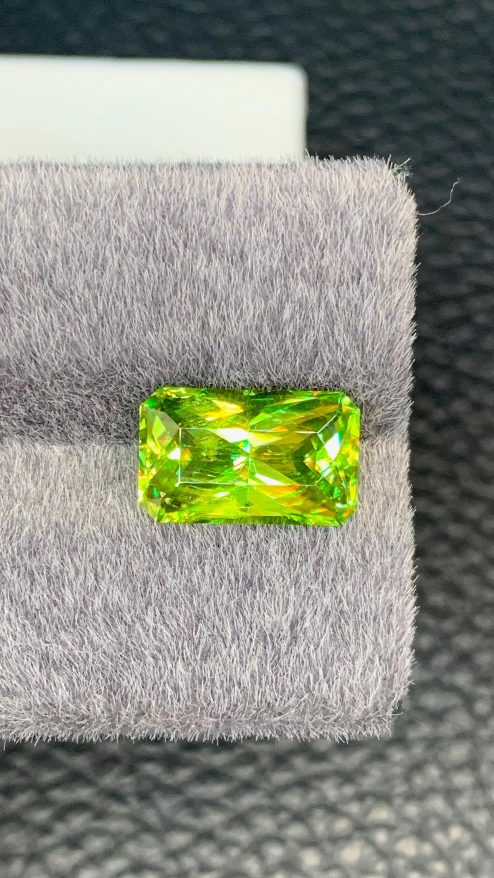 5.15 Carat Bright Yellow Intense Fire Madagascar Sphene Gemstone, Radiant Cut Stone - 9