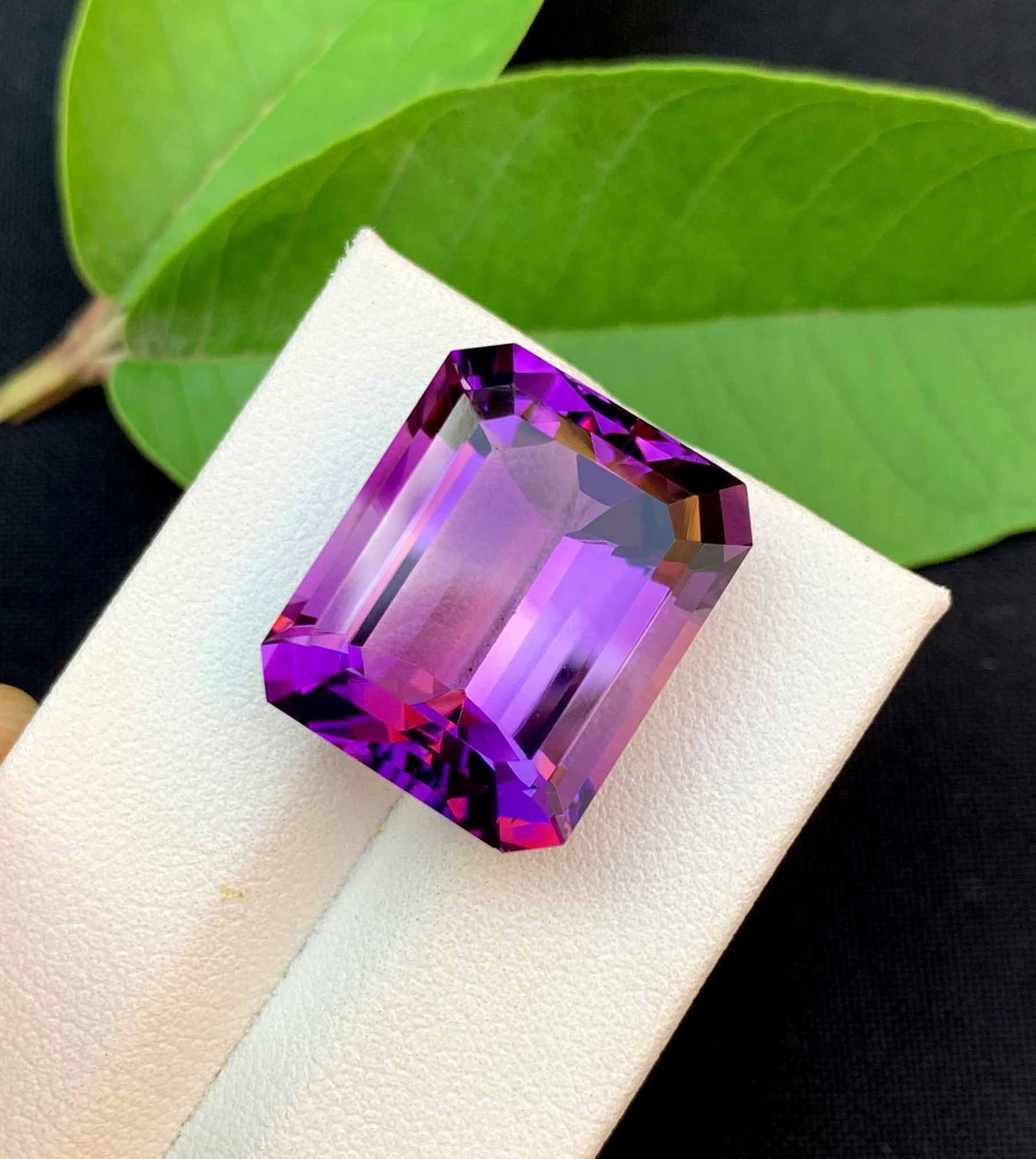 Emerald Cut Amethyst Gemstone: Natural February Birthstone, 23.05 Carats - 3