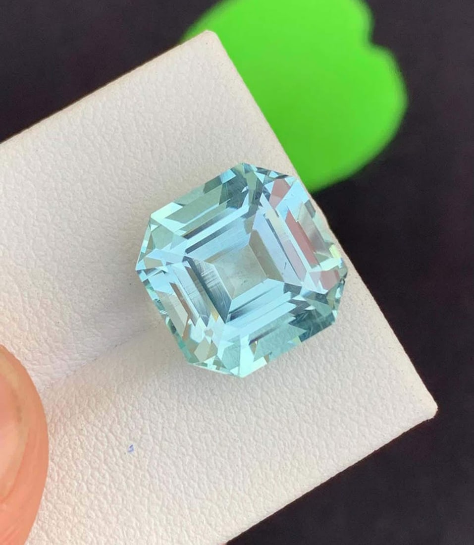 Emerald Cut Aquamarine Gemstone: 11.67 Carats, Pakistan Origin, March Birthstone - 11